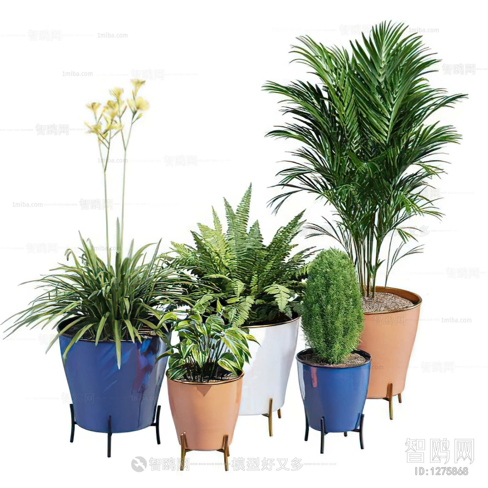 Modern Potted Green Plant