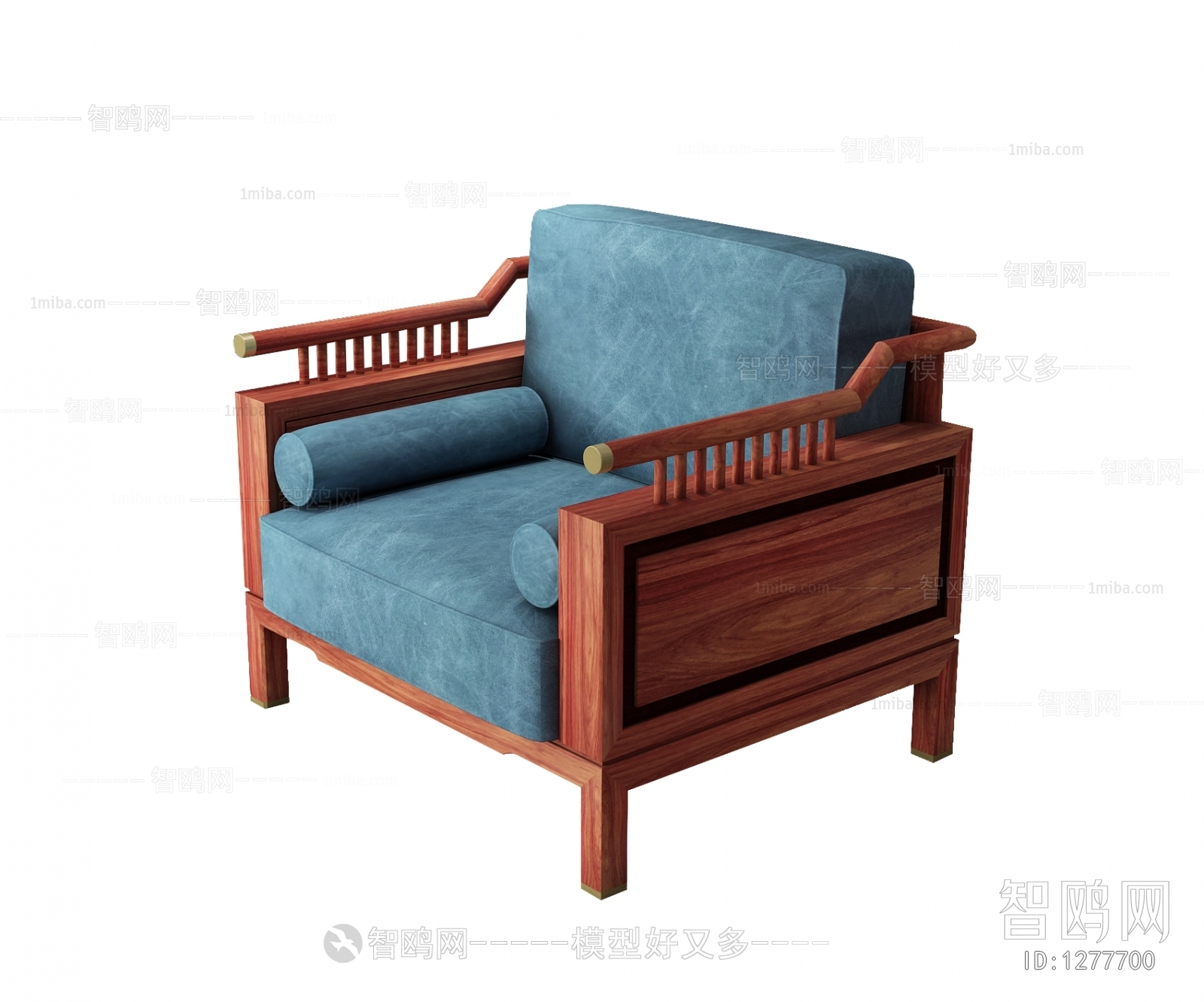 New Chinese Style Single Sofa