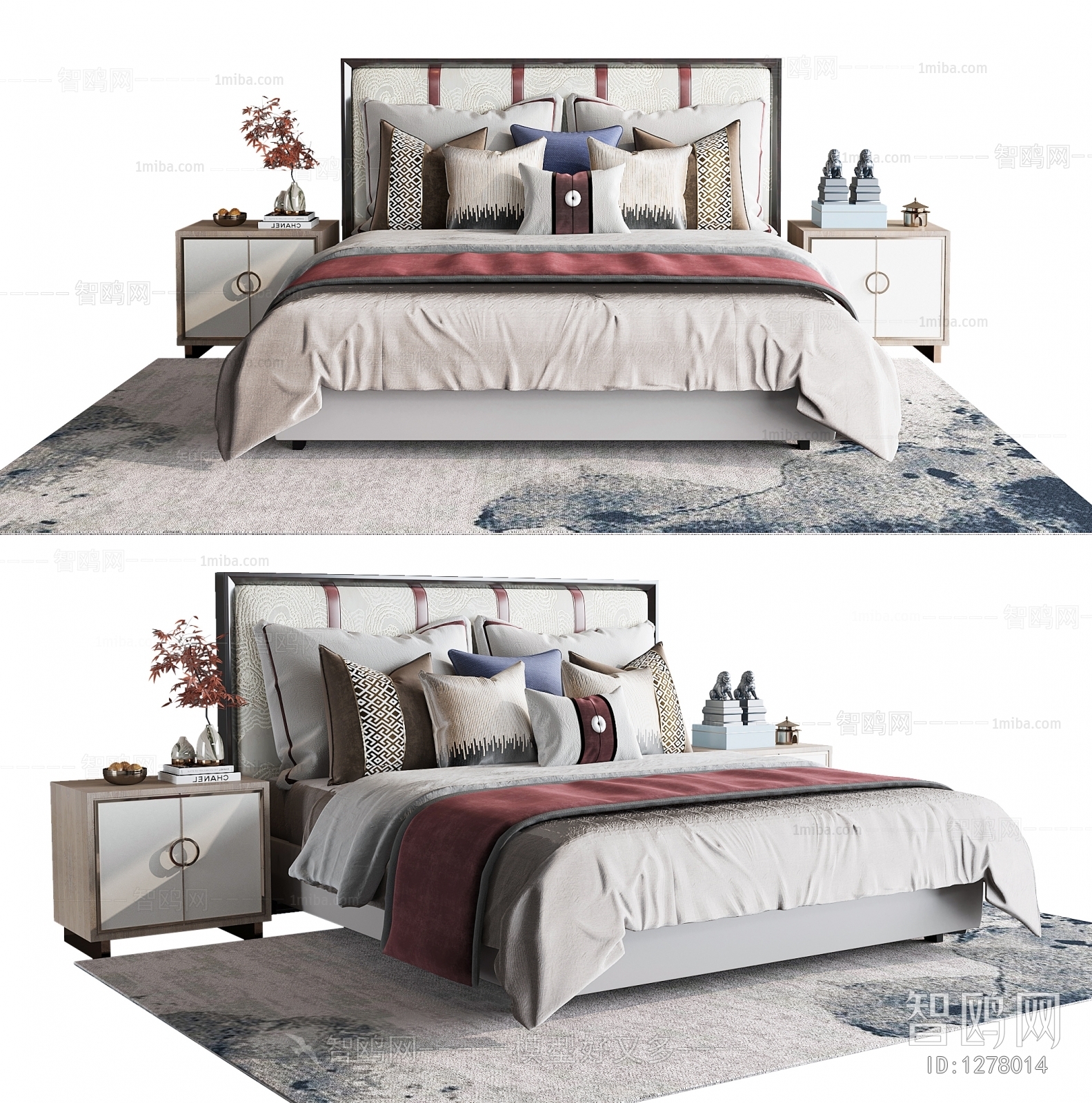 New Chinese Style Double Bed