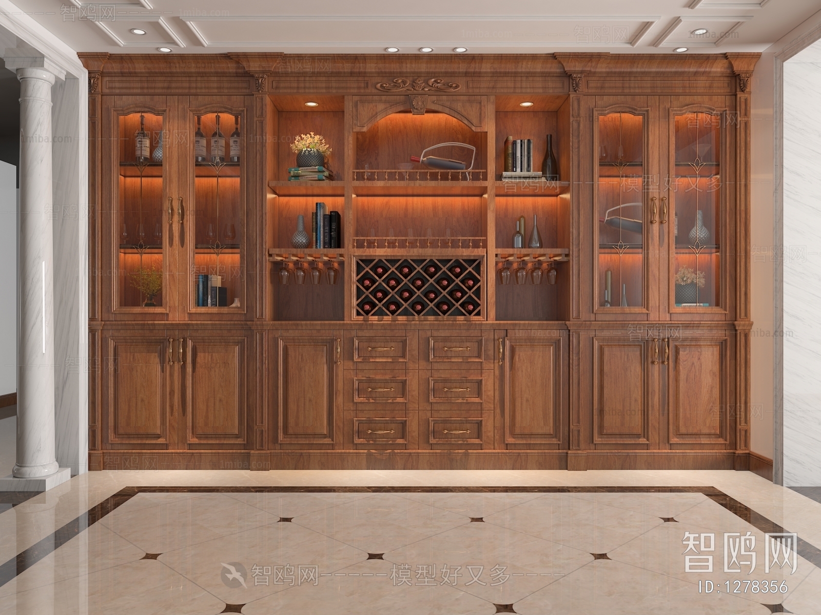 American Style Wine Cabinet