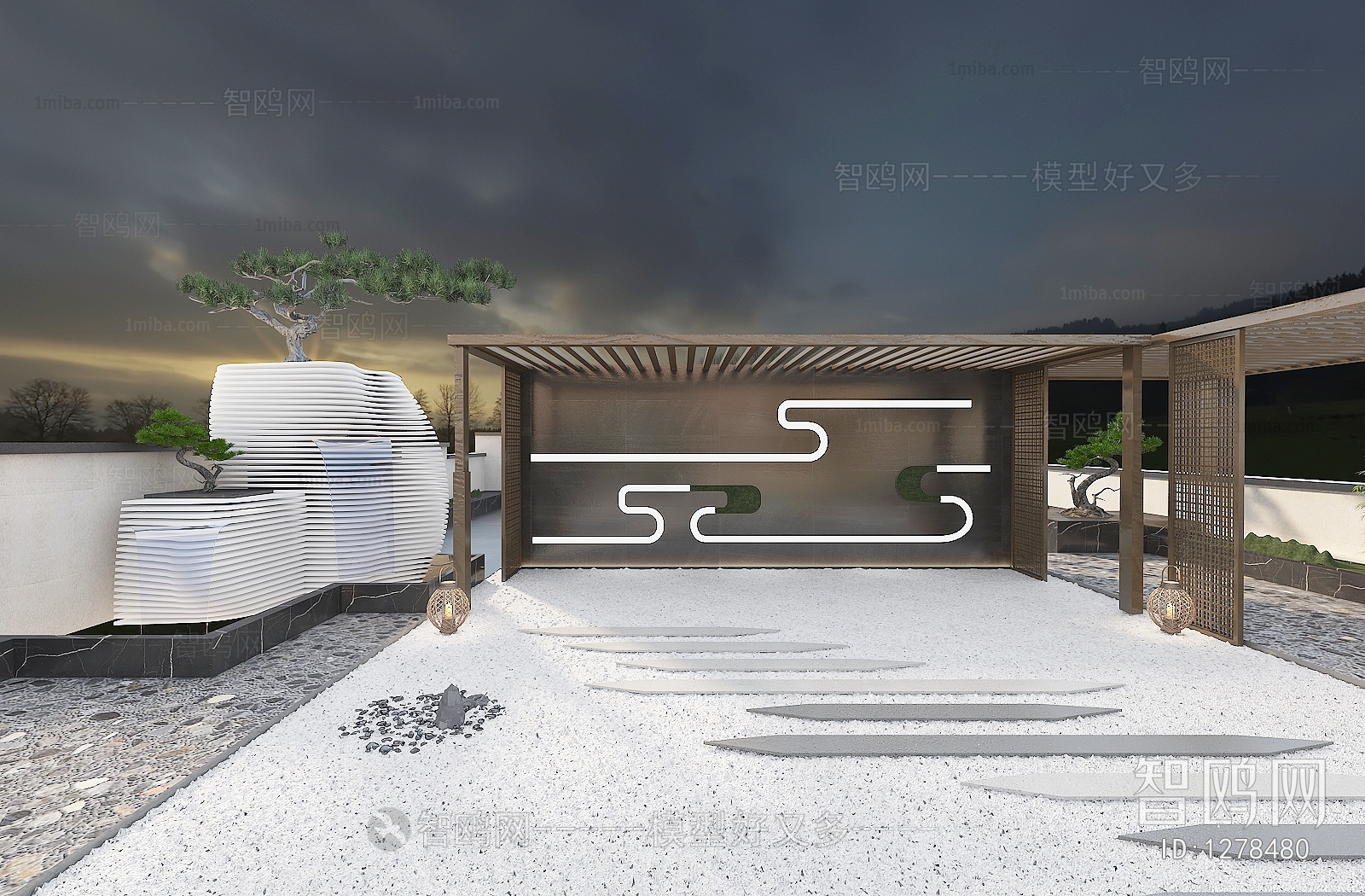 New Chinese Style Courtyard/landscape