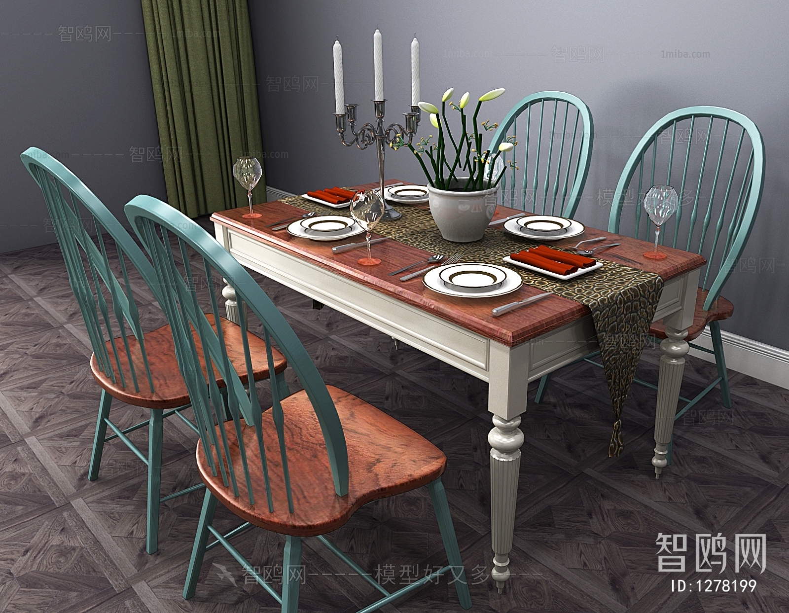 American Style Dining Table And Chairs