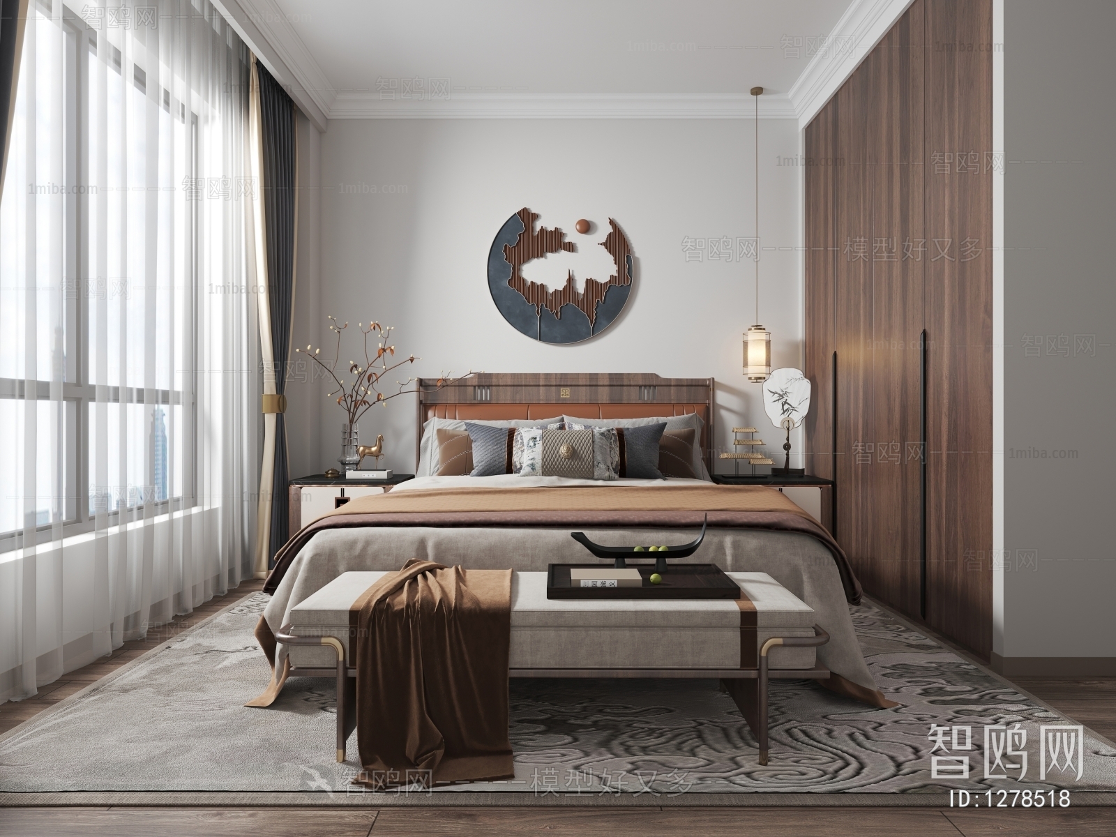 New Chinese Style Bedroom