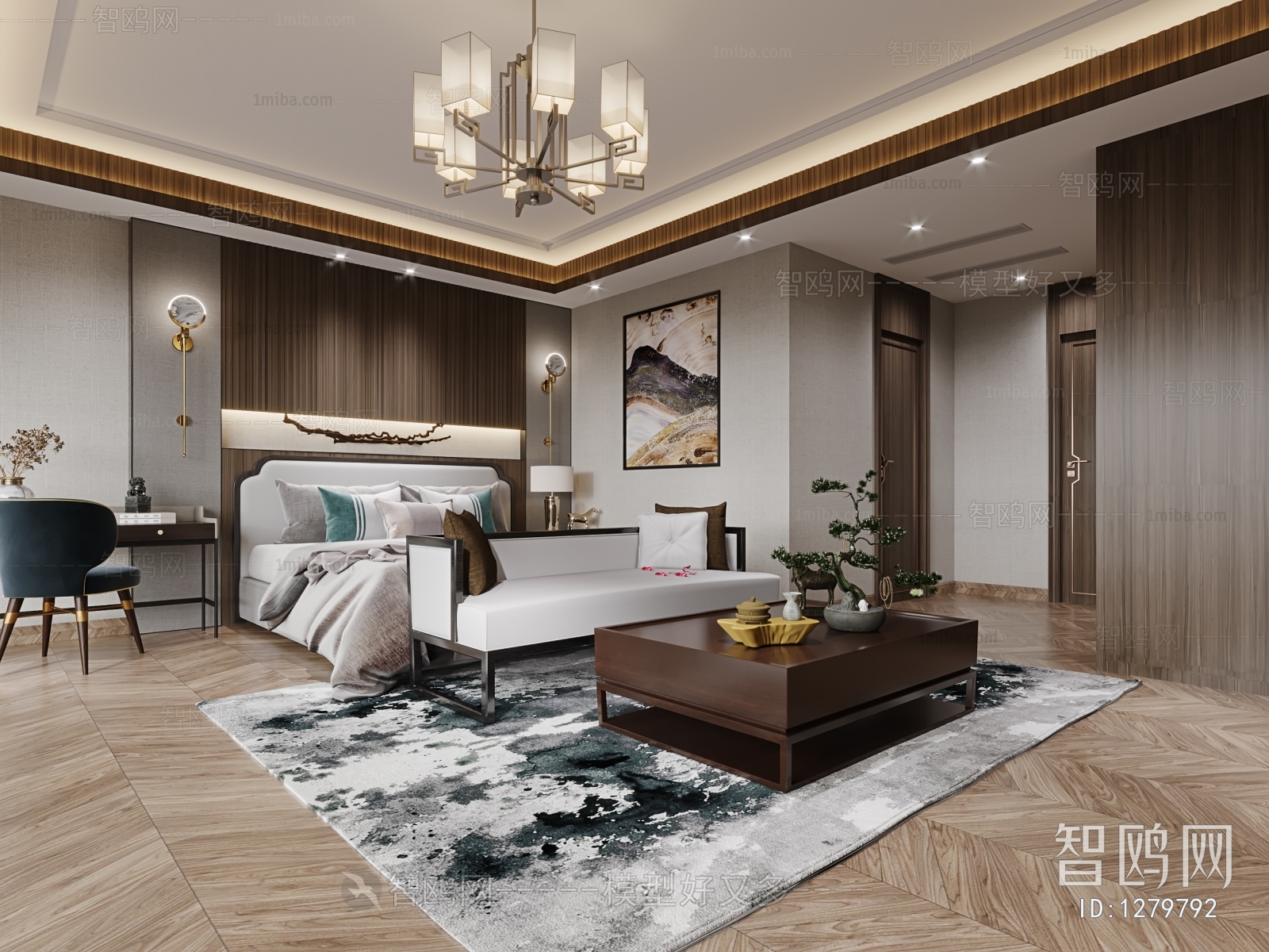 New Chinese Style Bedroom