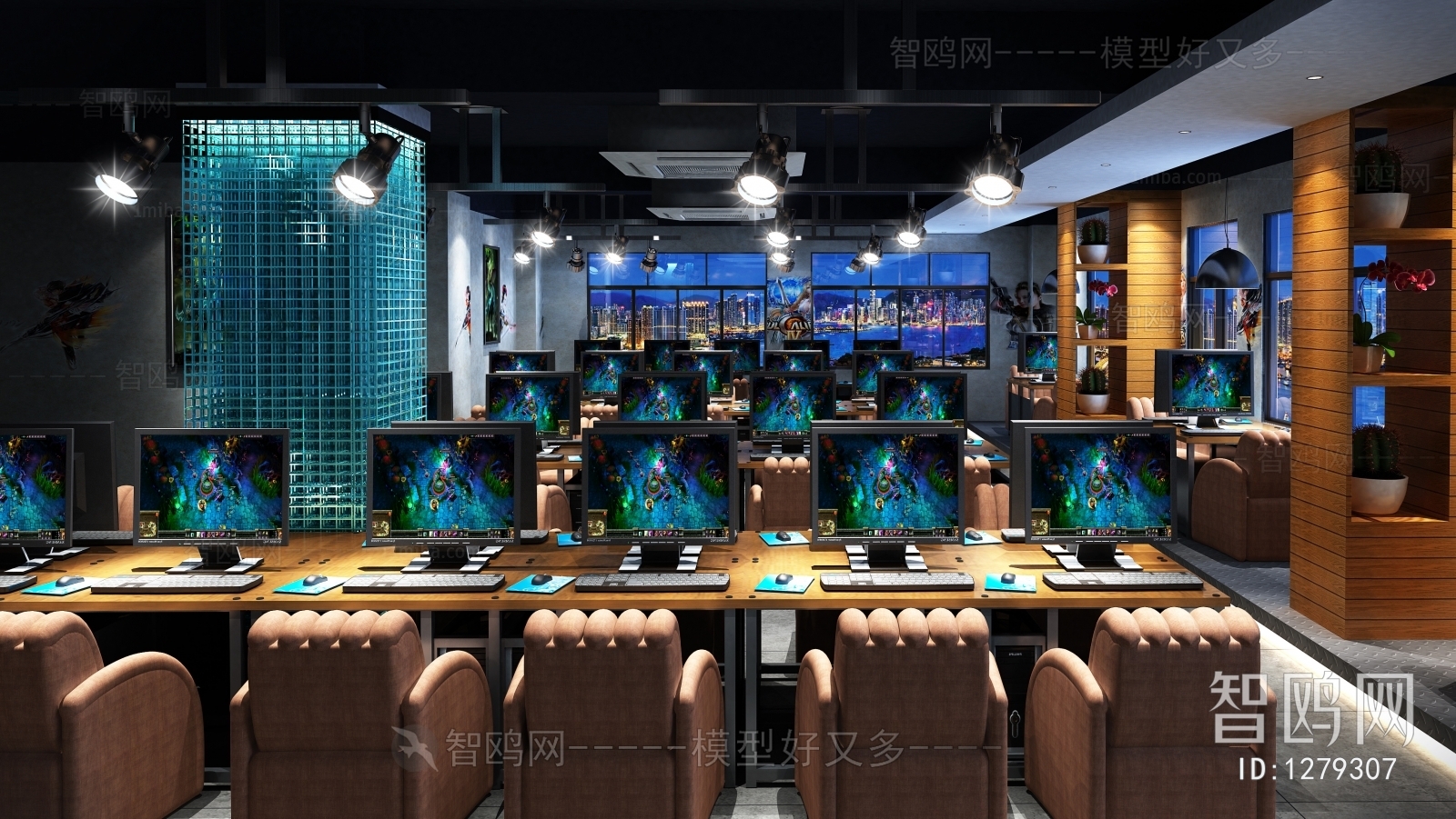 Industrial Style Internet Cafe