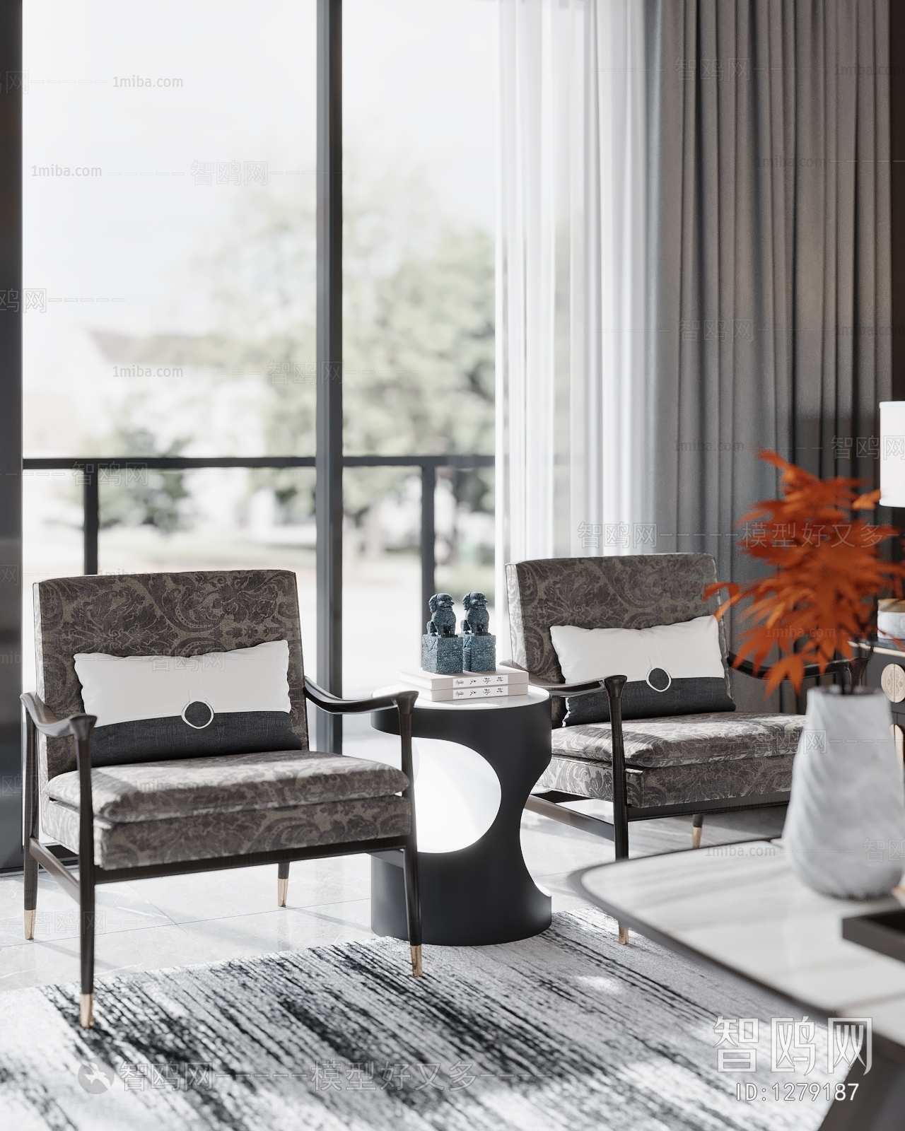 New Chinese Style A Living Room