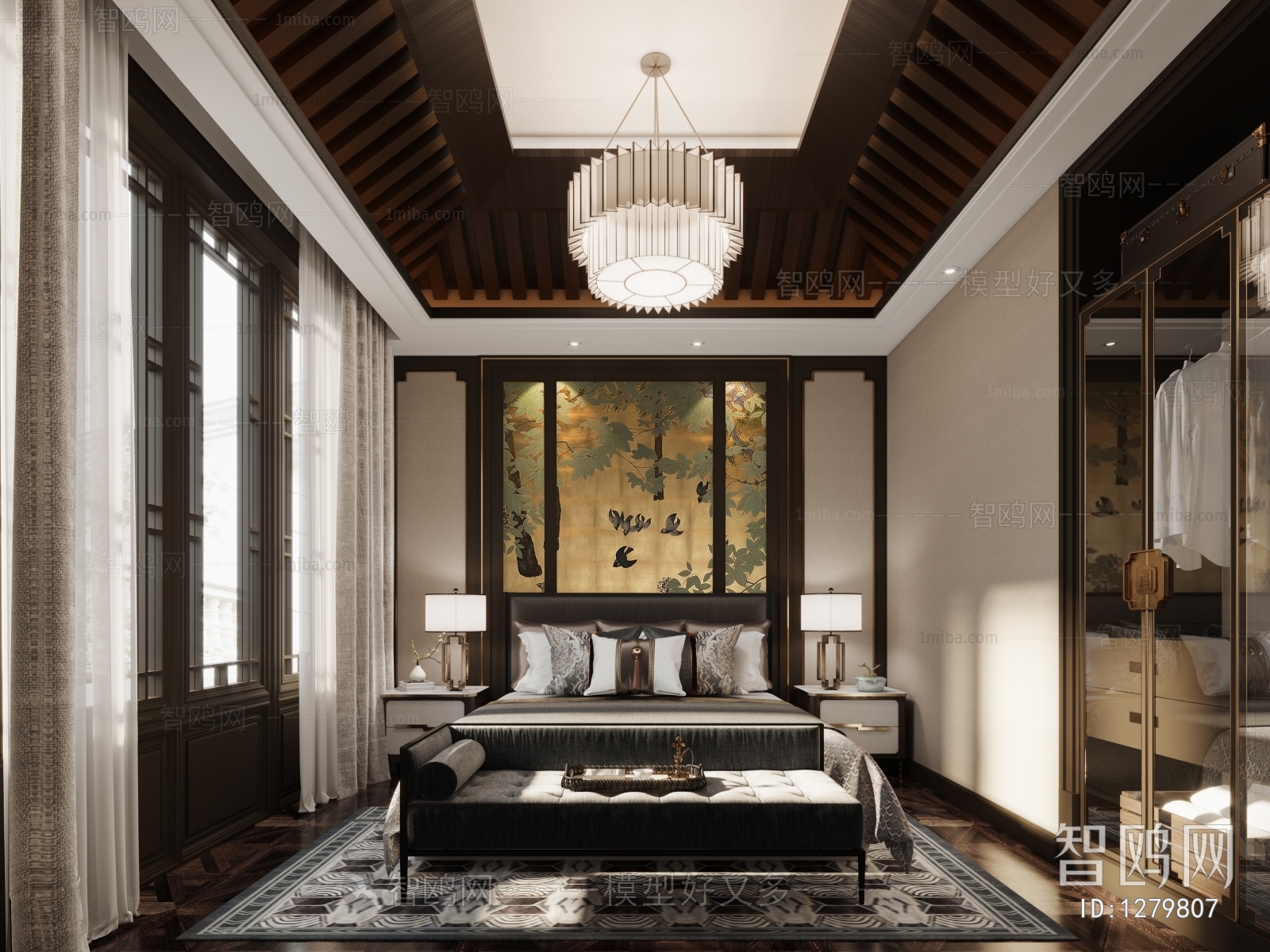 New Chinese Style Bedroom