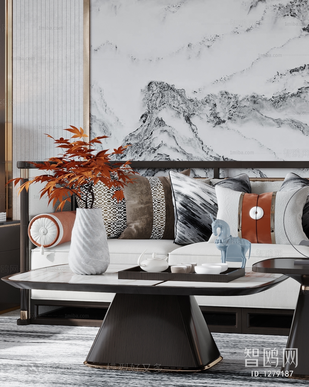 New Chinese Style A Living Room