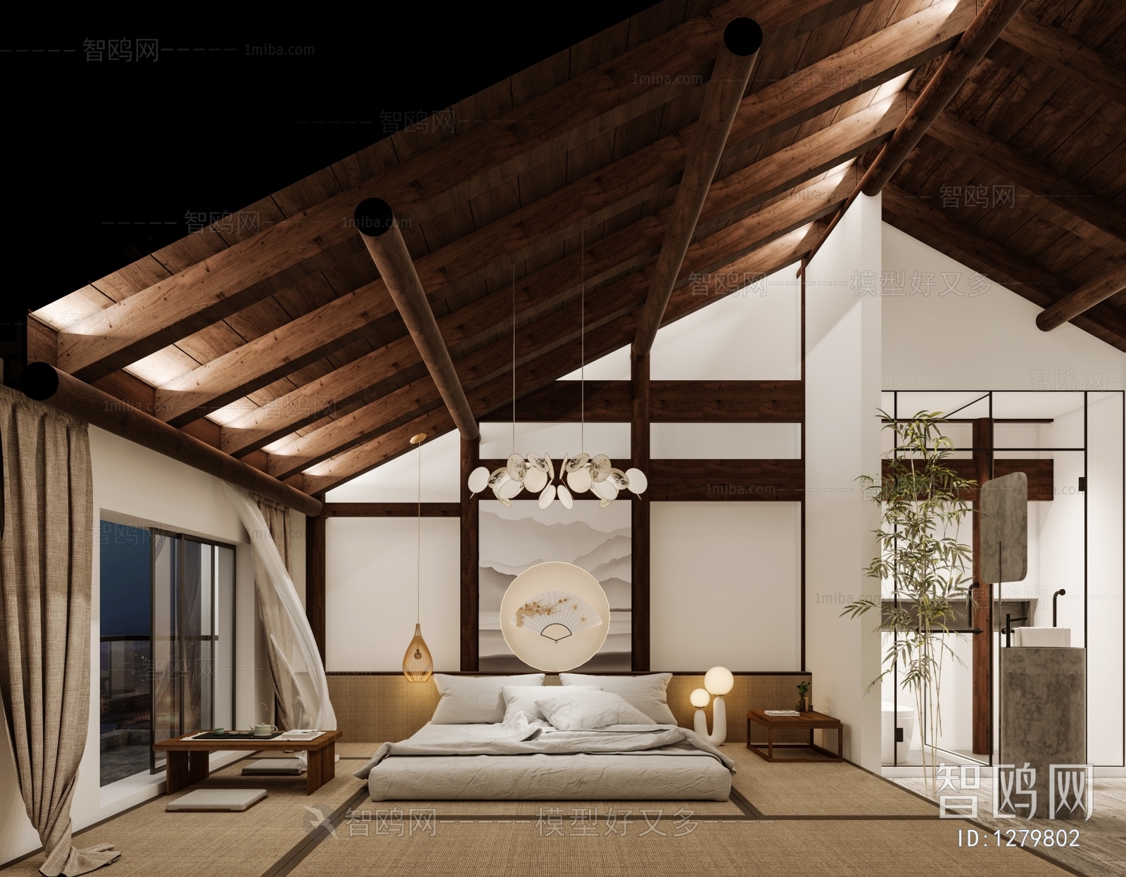 New Chinese Style Bedroom