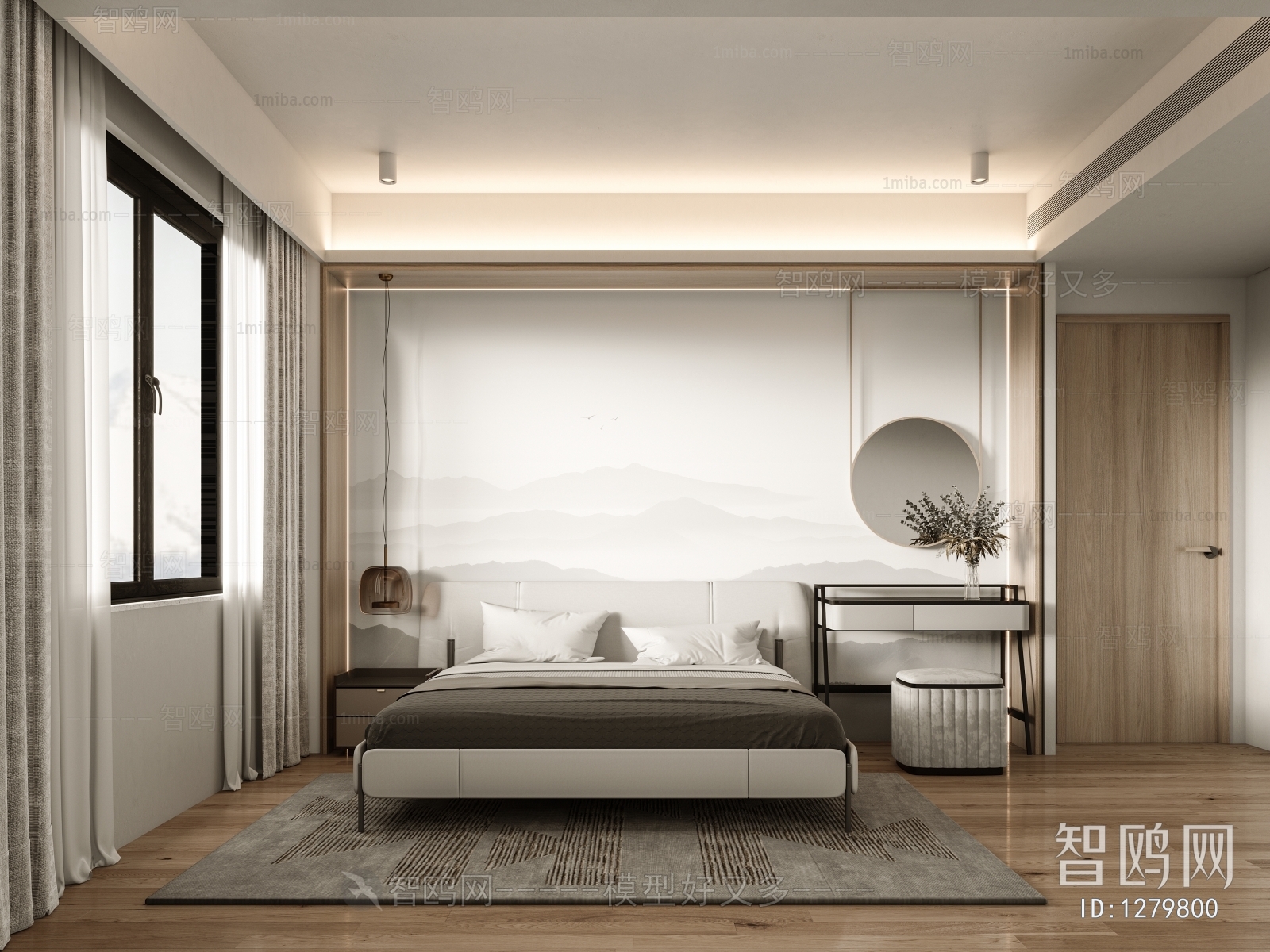 New Chinese Style Bedroom