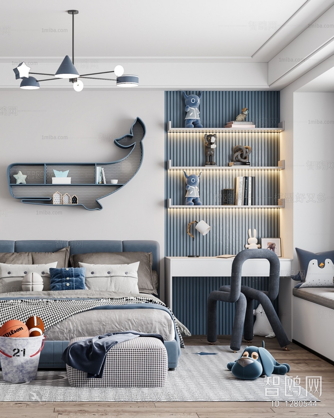 Modern Boy's Room And Son's Room