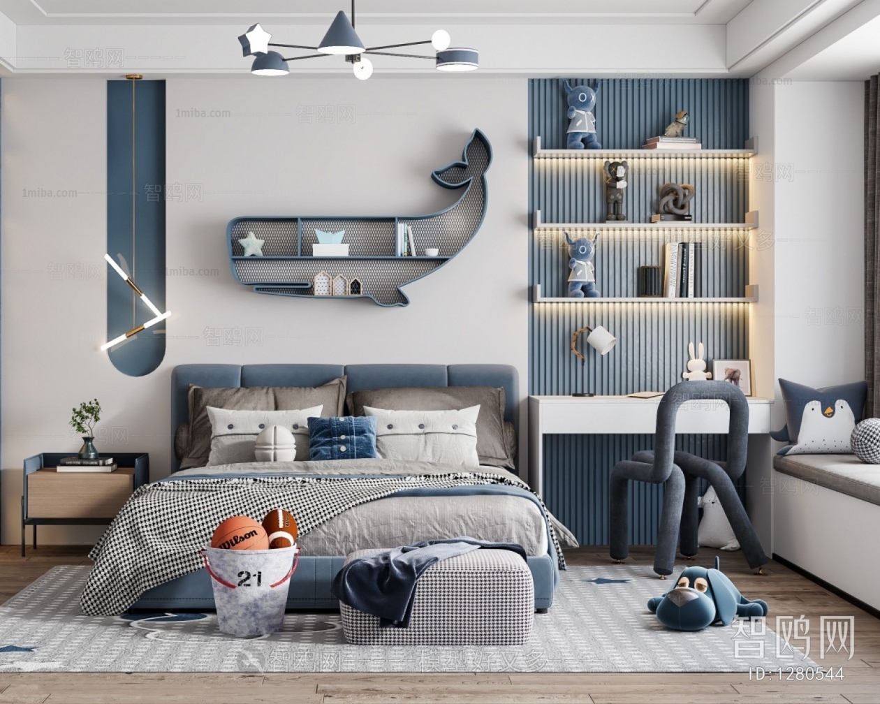 Modern Boy's Room And Son's Room