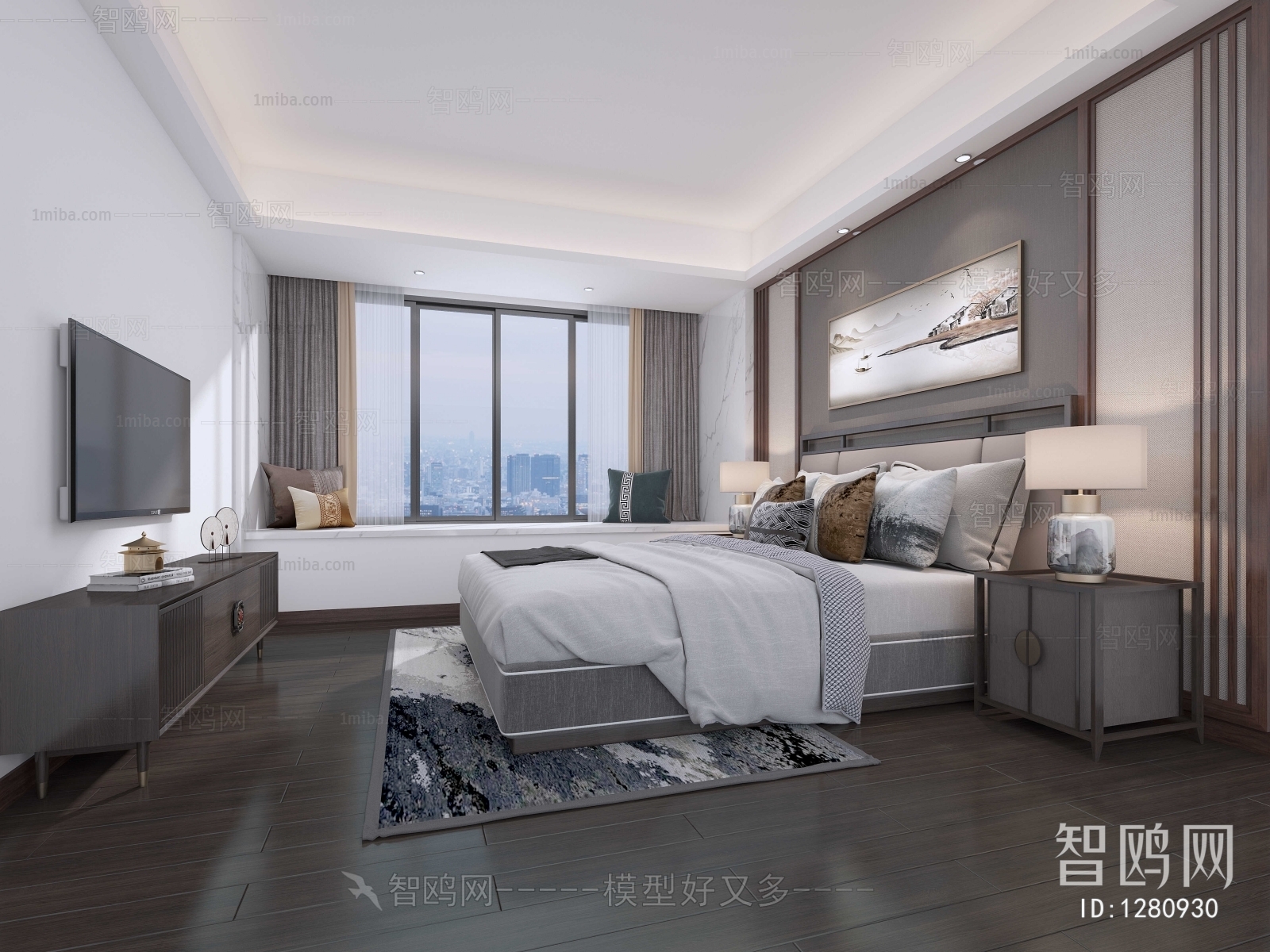 New Chinese Style Bedroom