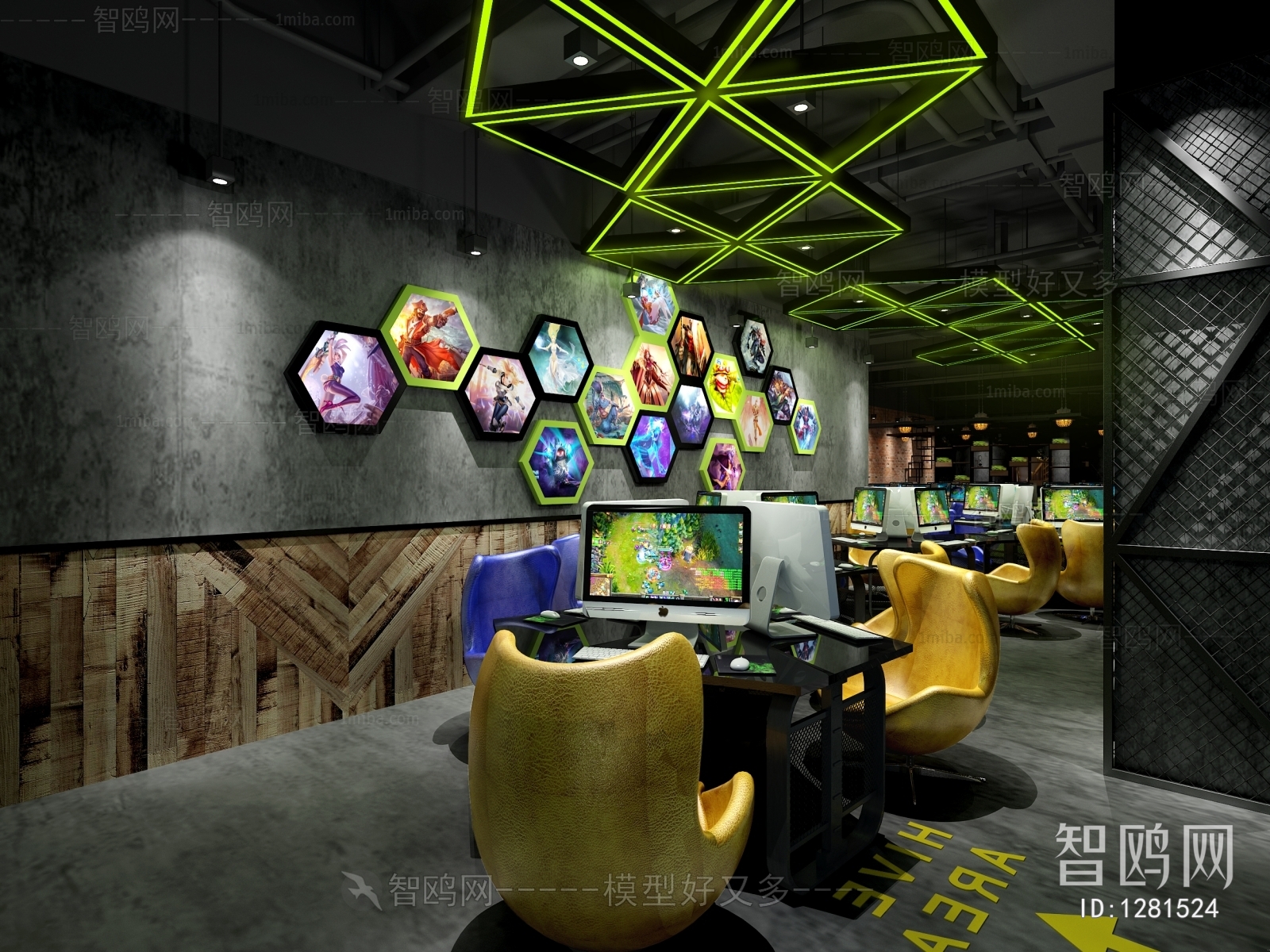 Industrial Style Internet Cafe