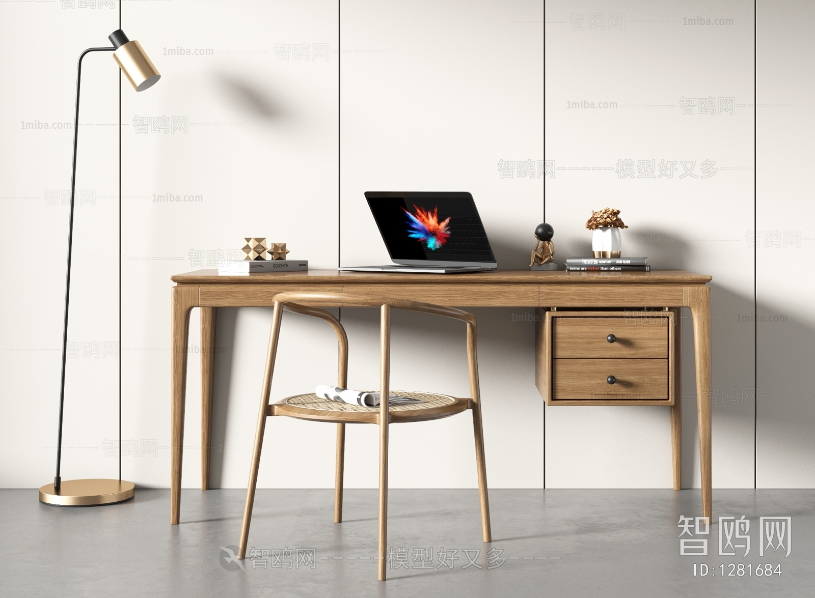 Nordic Style Computer Desk And Chair