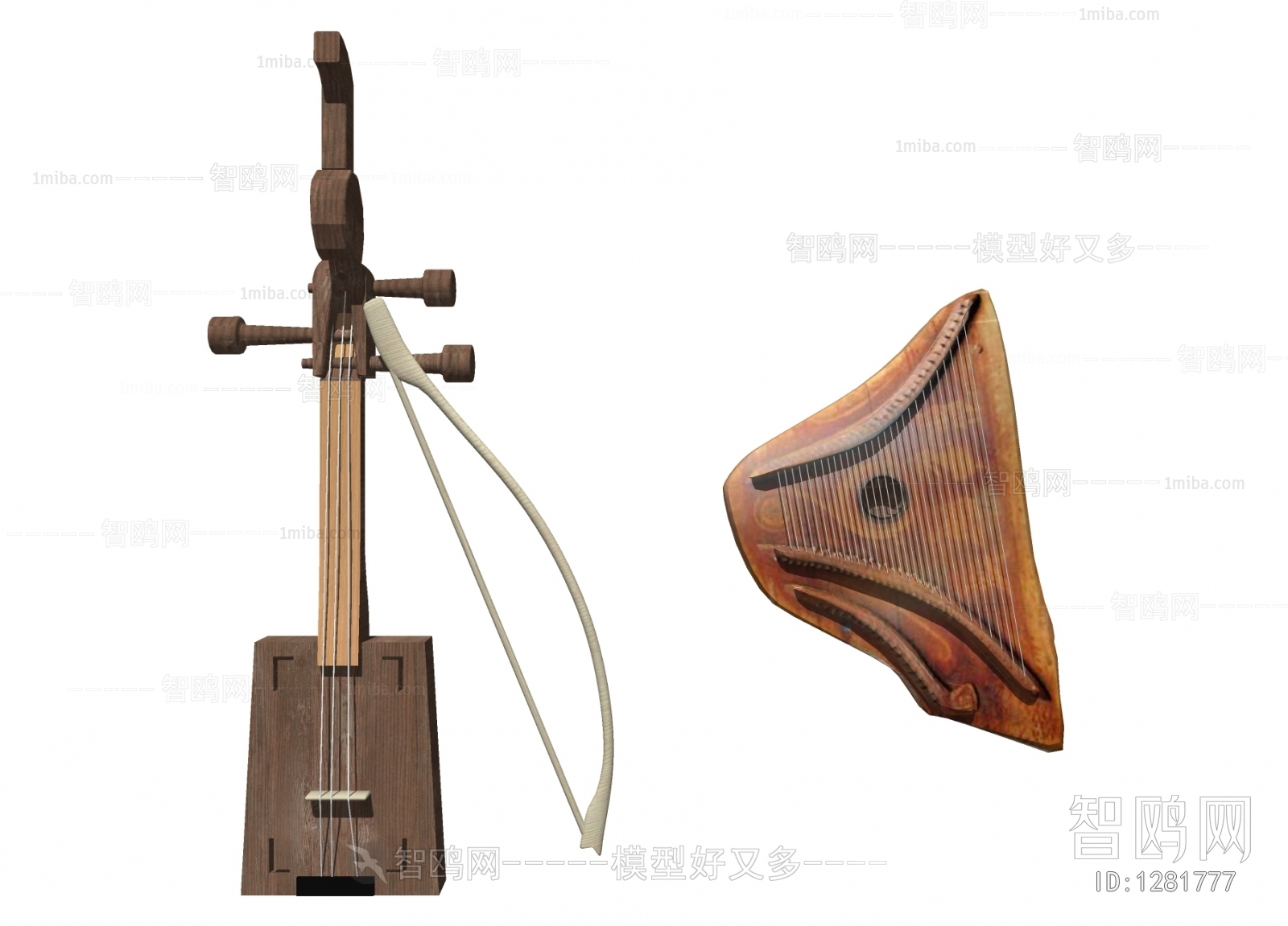 中式民族乐器 马头琴 古代乐器