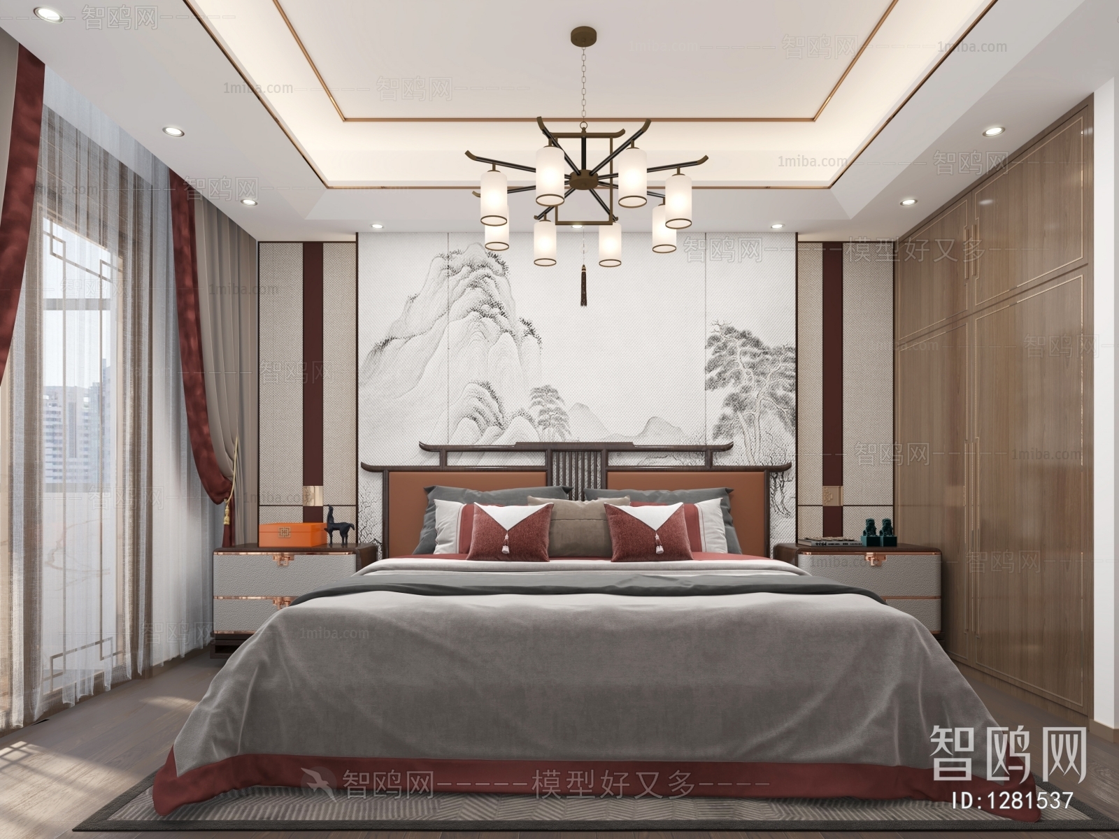 Chinese Style New Chinese Style Bedroom