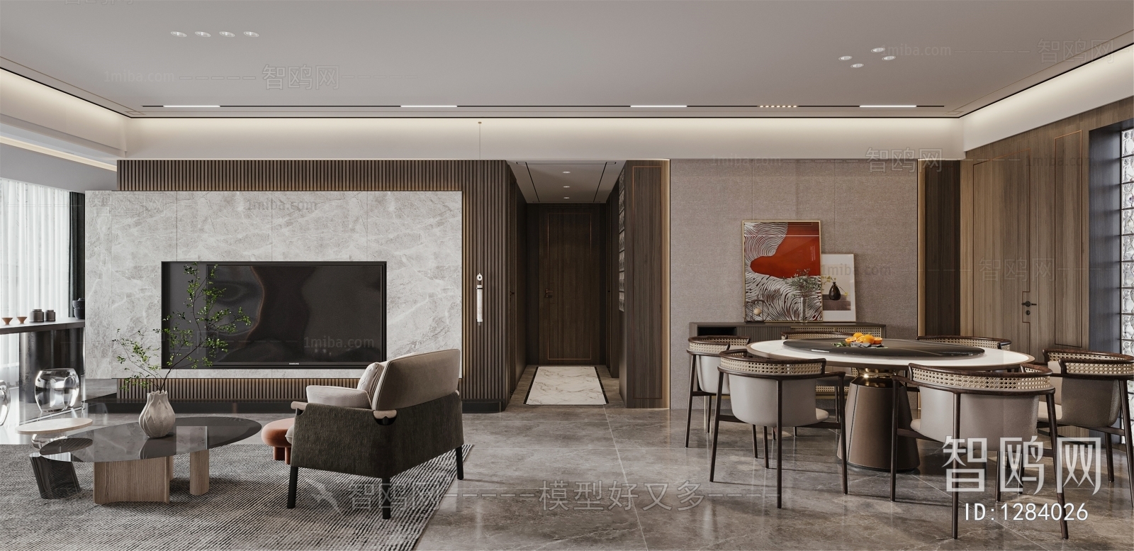 New Chinese Style A Living Room