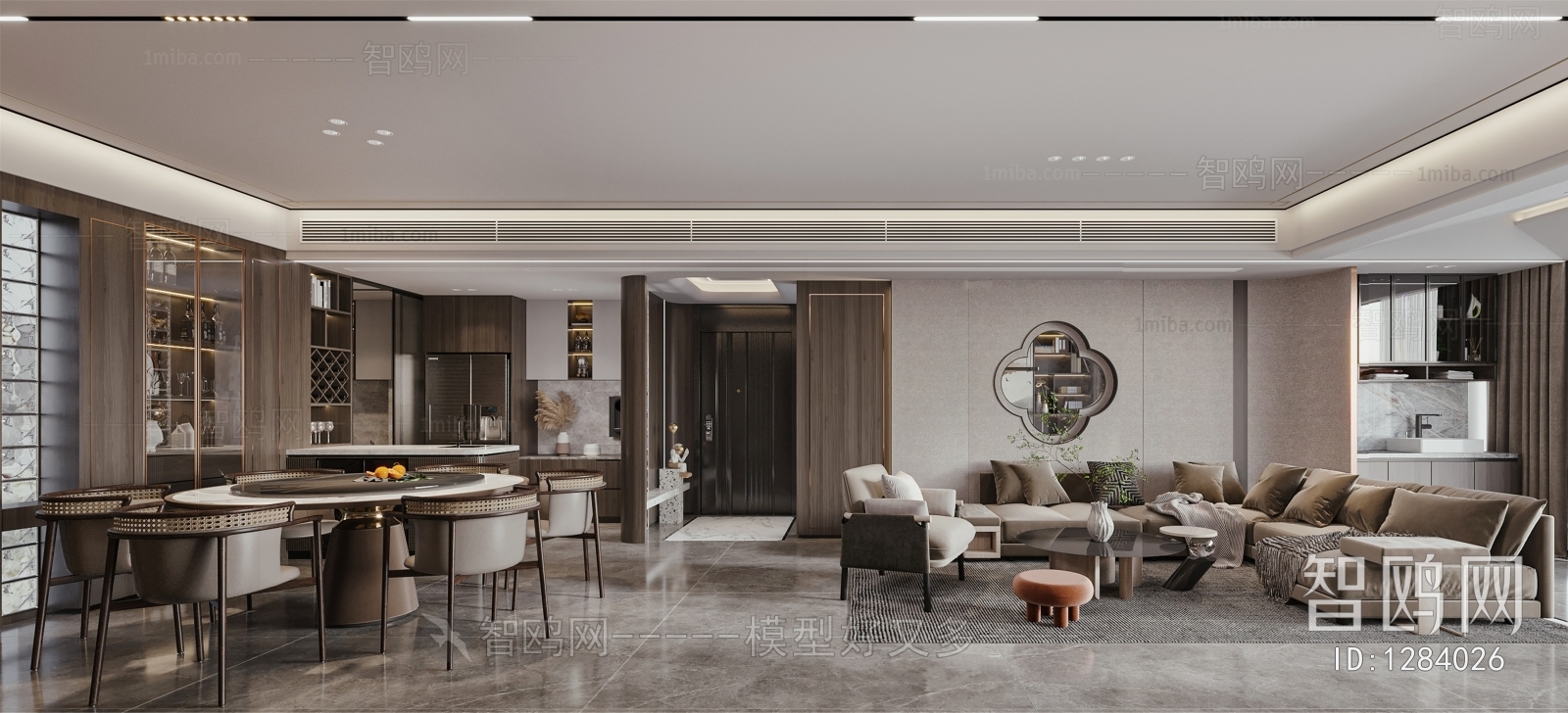 New Chinese Style A Living Room