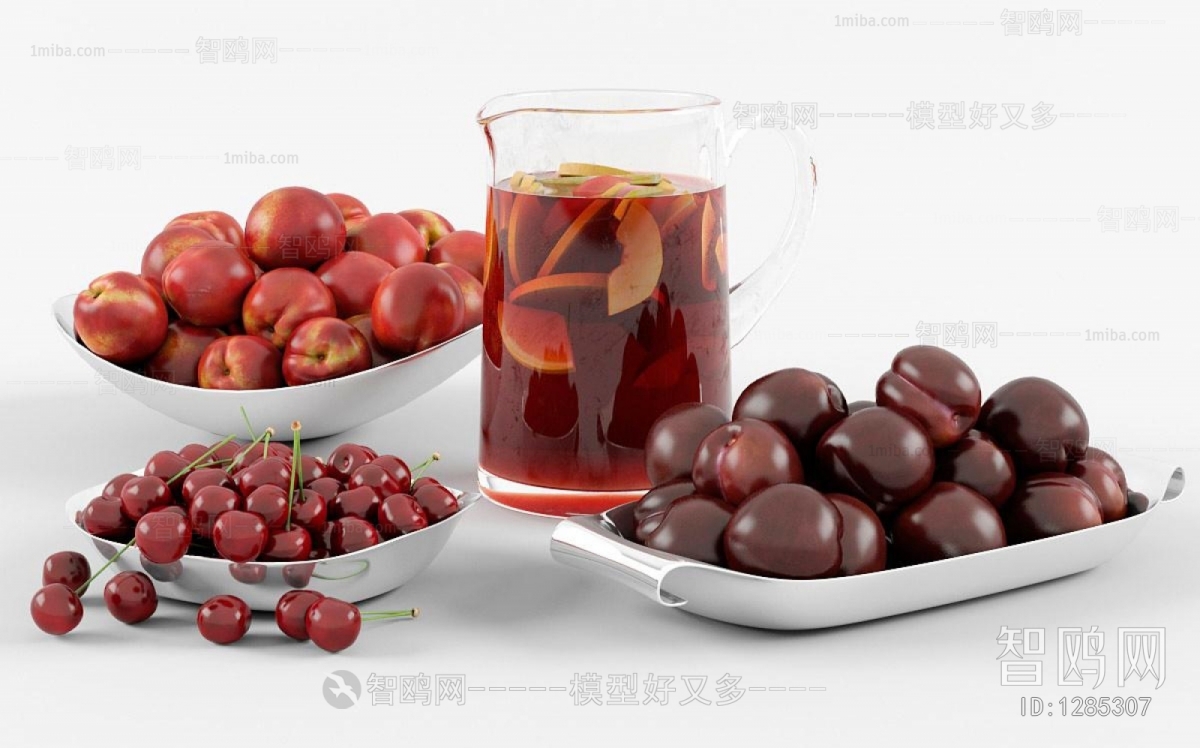 现代水果玻璃杯餐桌摆件