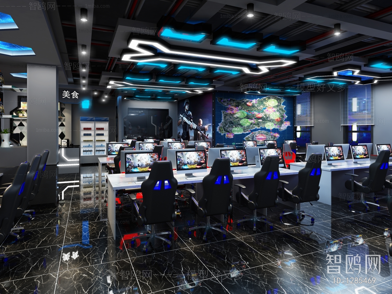 Industrial Style Internet Cafe