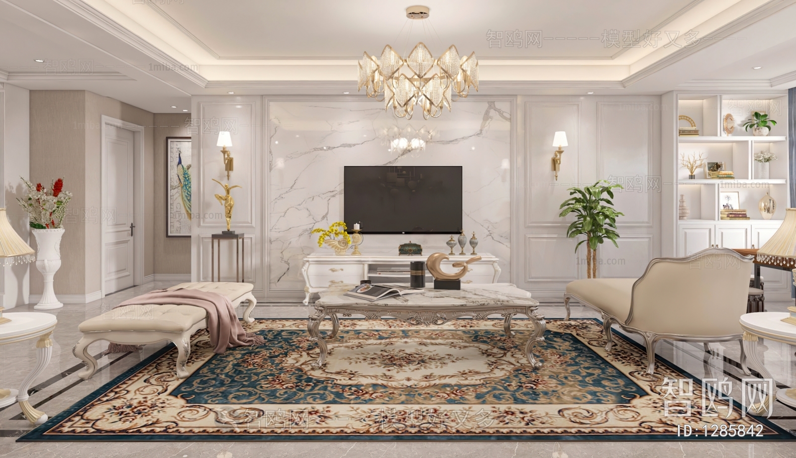 Simple European Style A Living Room