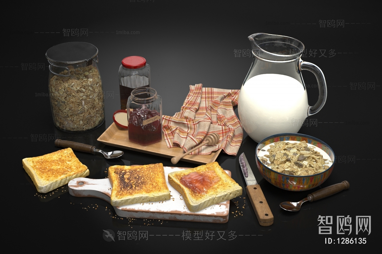 现代厨房用品食物