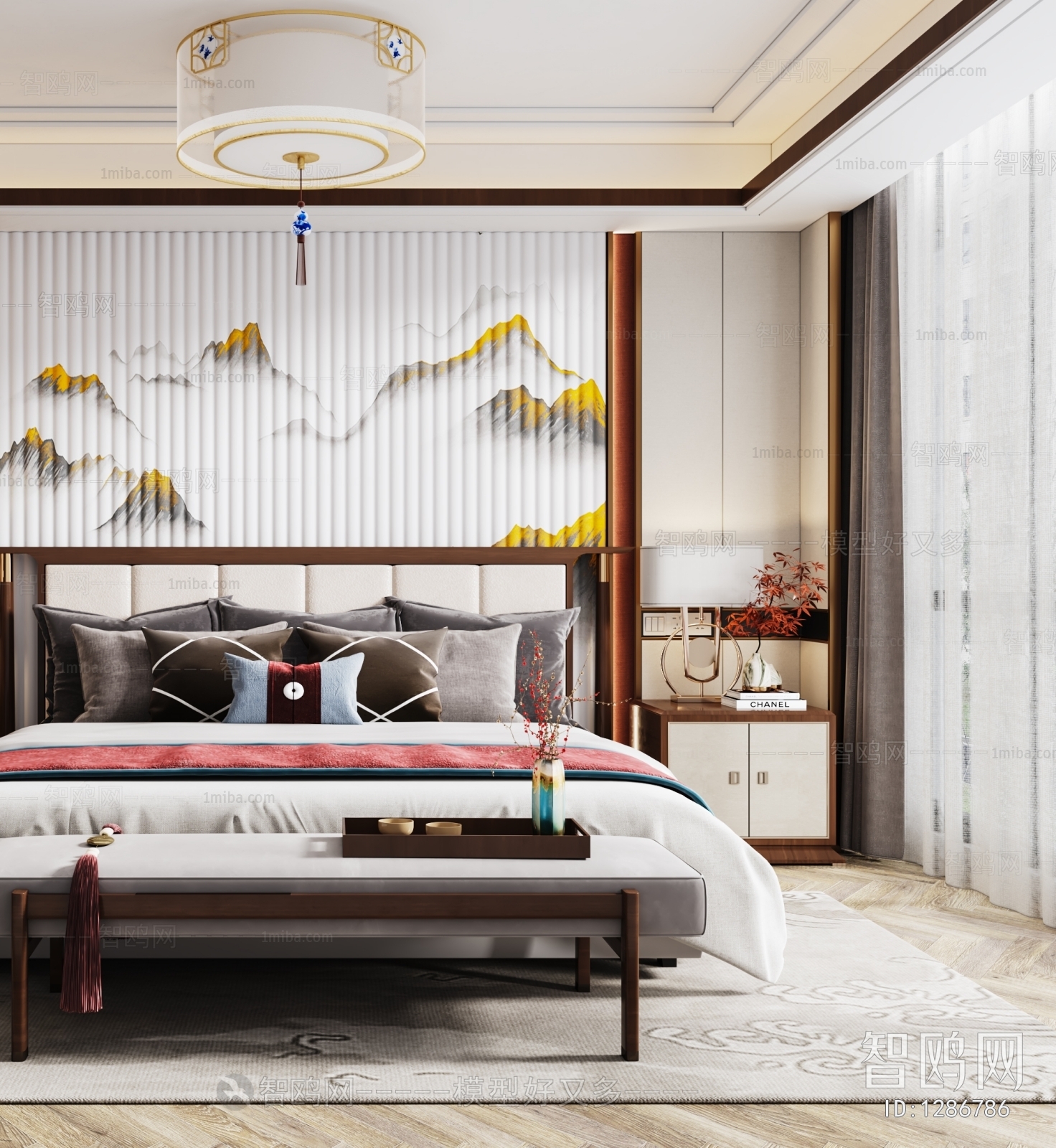 New Chinese Style Bedroom