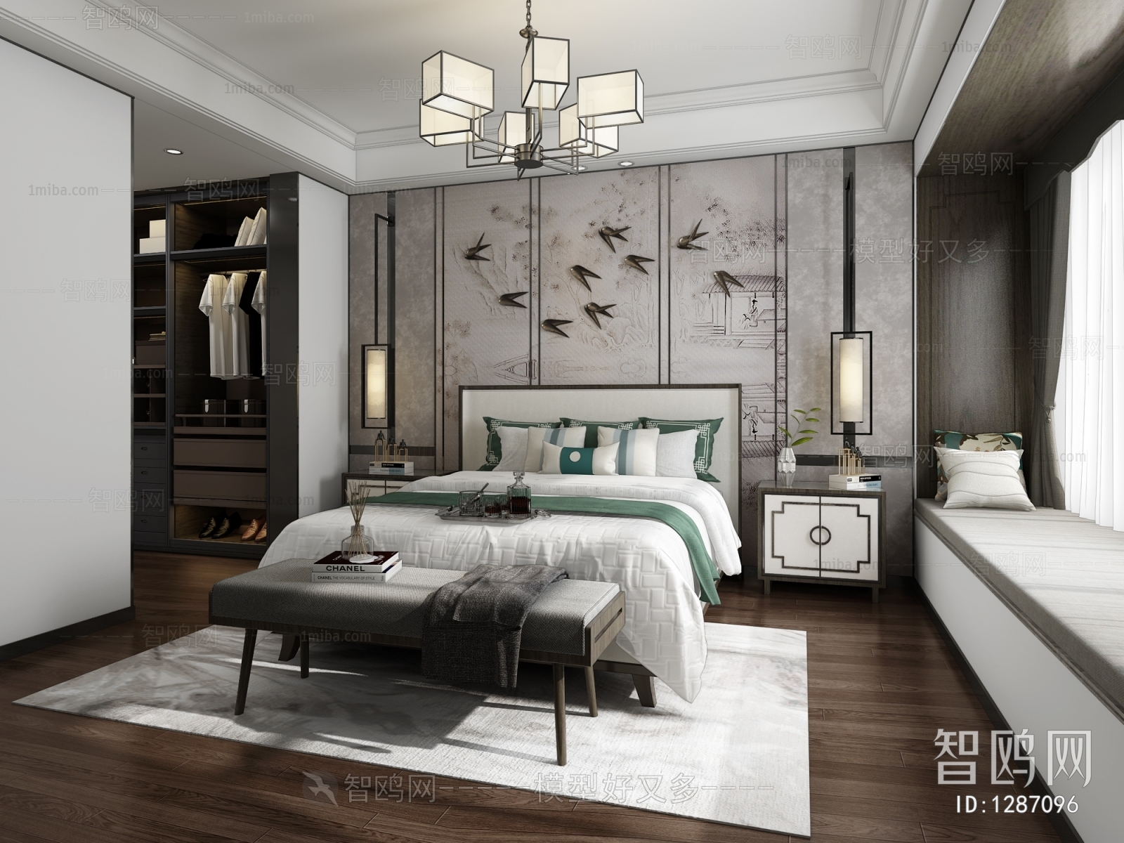 New Chinese Style Bedroom