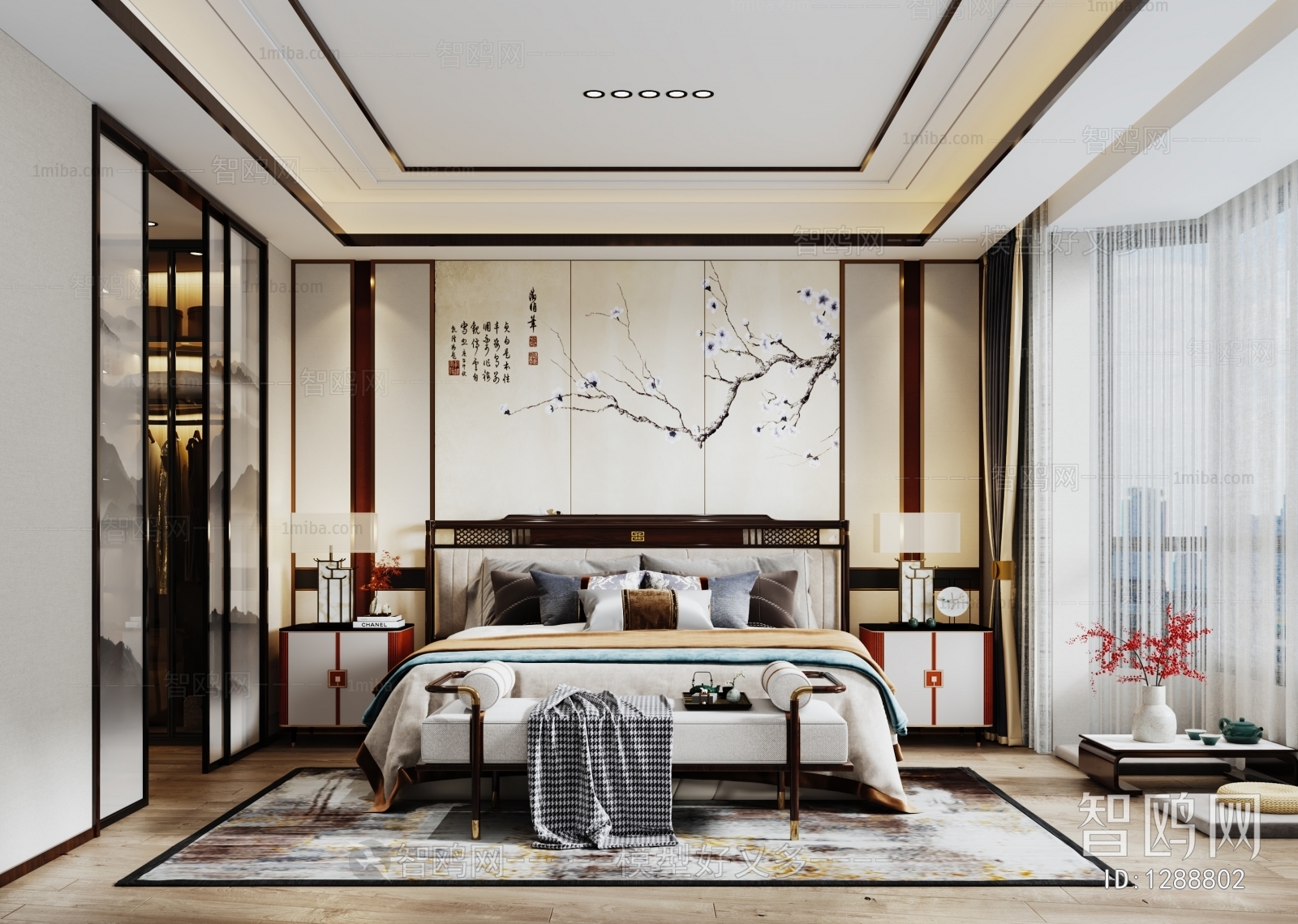 New Chinese Style Bedroom