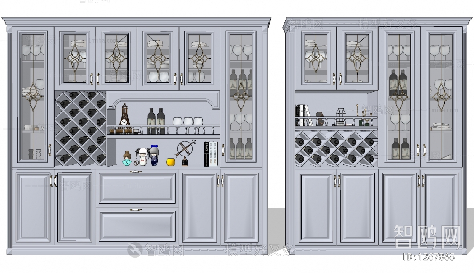 Simple European Style Wine Cabinet