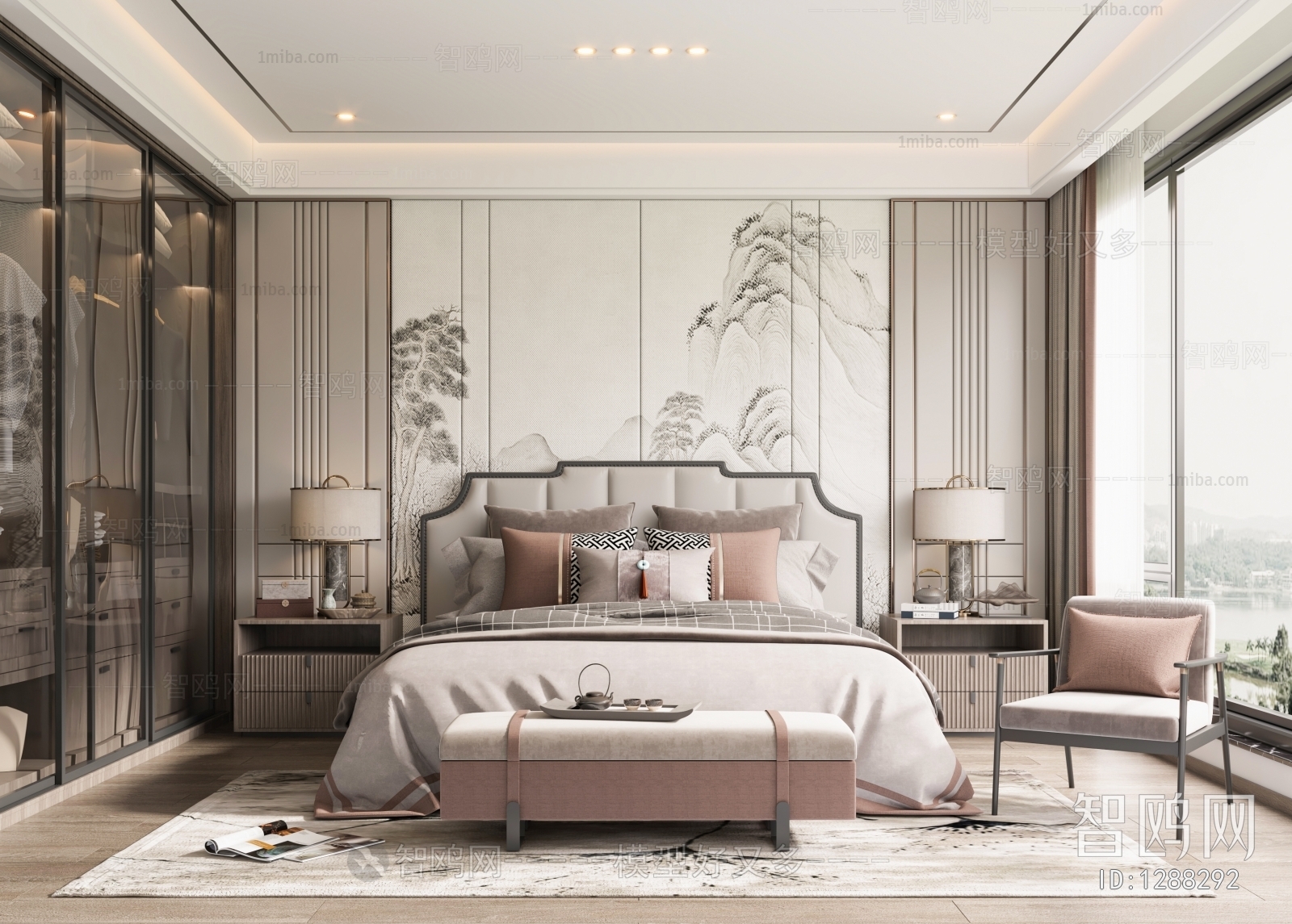 New Chinese Style Bedroom