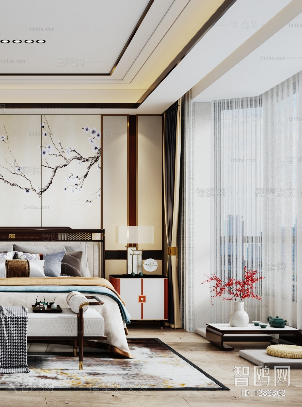 New Chinese Style Bedroom