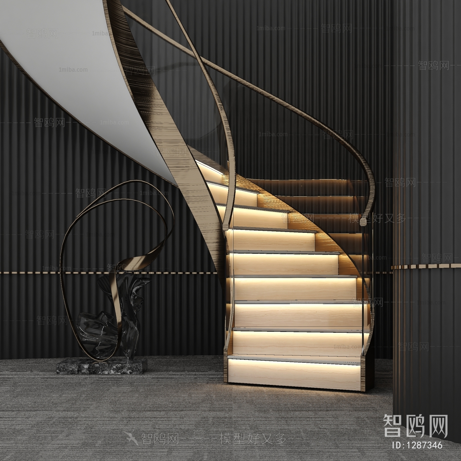 Modern Stair Balustrade/elevator