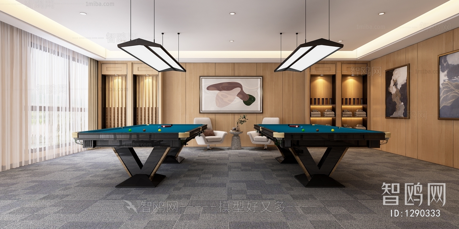 Modern Billiards Room