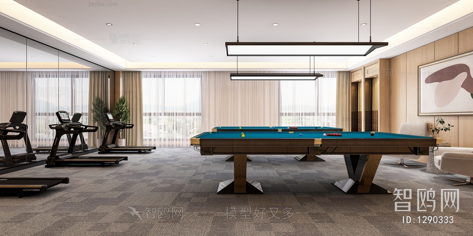 Modern Billiards Room