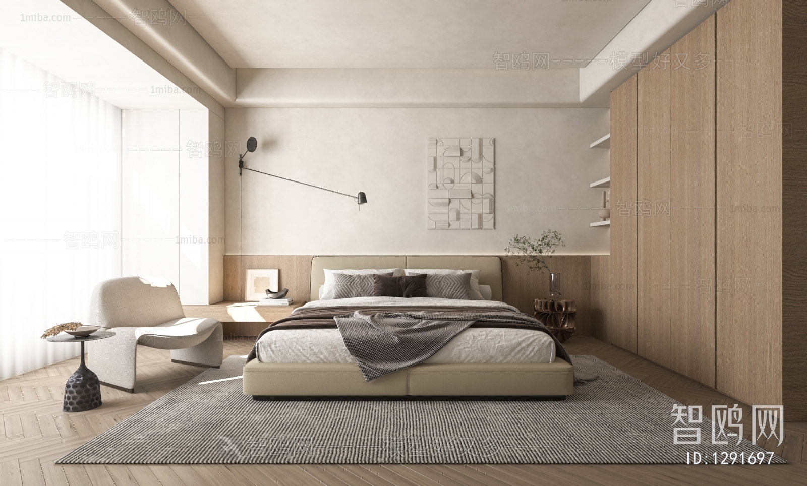 Modern Wabi-sabi Style Bedroom