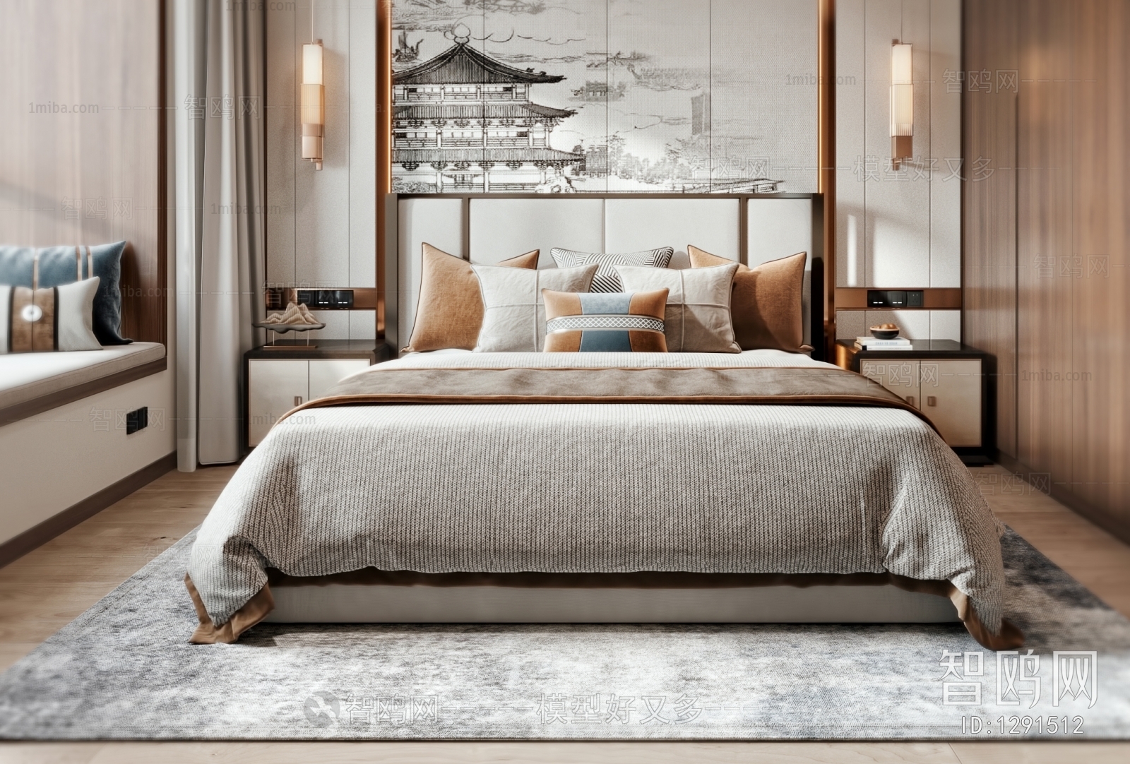 New Chinese Style Bedroom