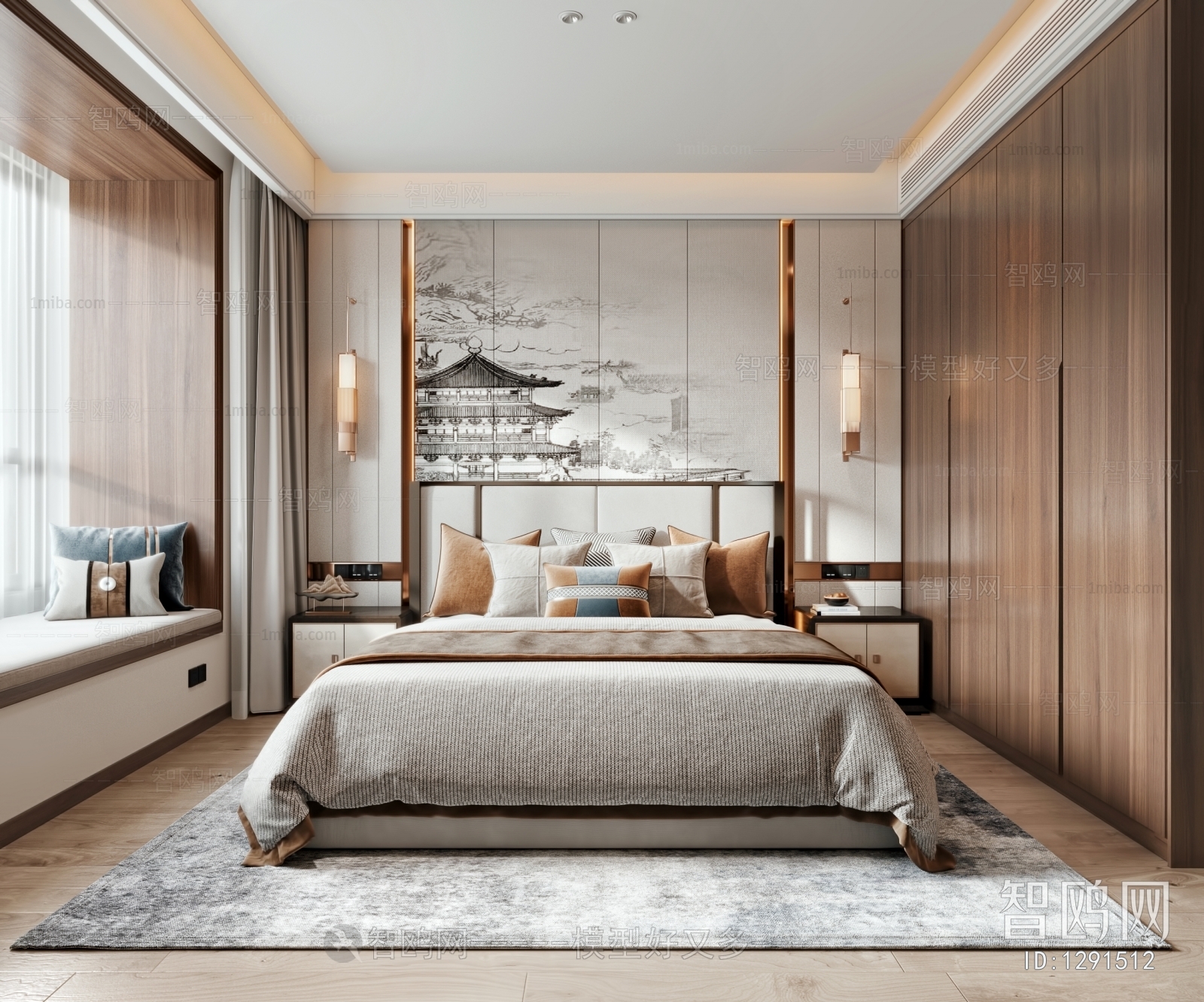 New Chinese Style Bedroom