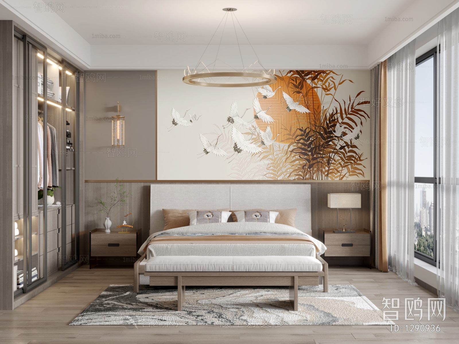 New Chinese Style Bedroom