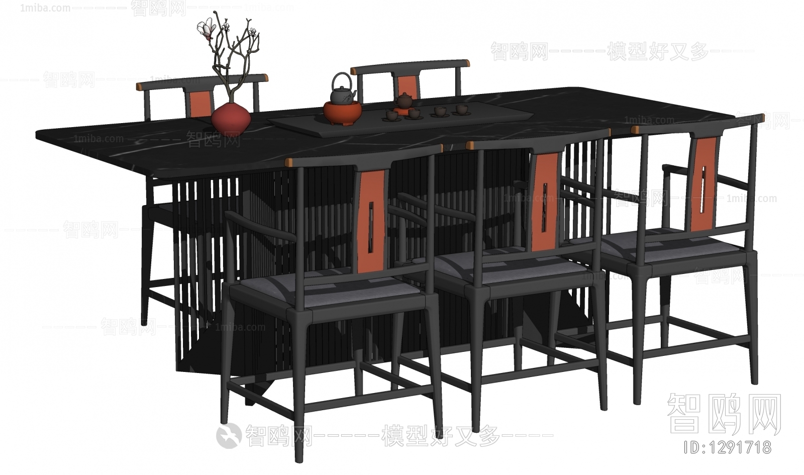 新中式茶桌椅 餐椅