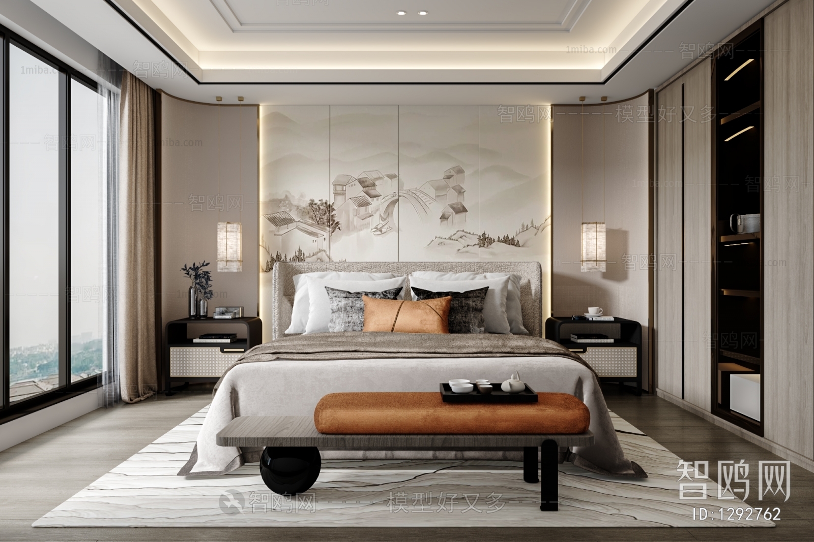 New Chinese Style Bedroom