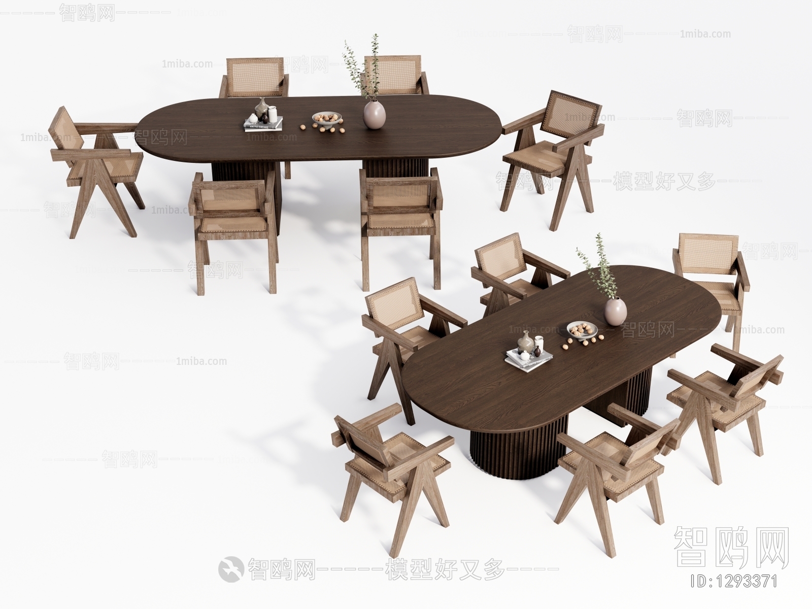 Wabi-sabi Style Dining Table And Chairs