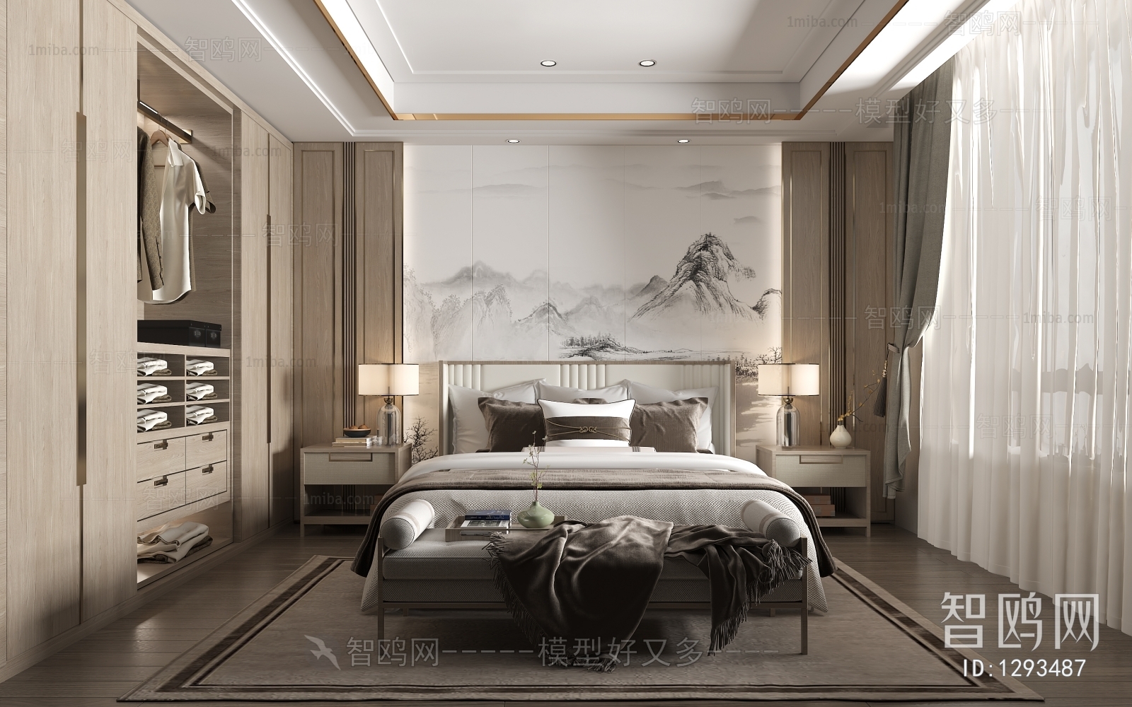 New Chinese Style Bedroom