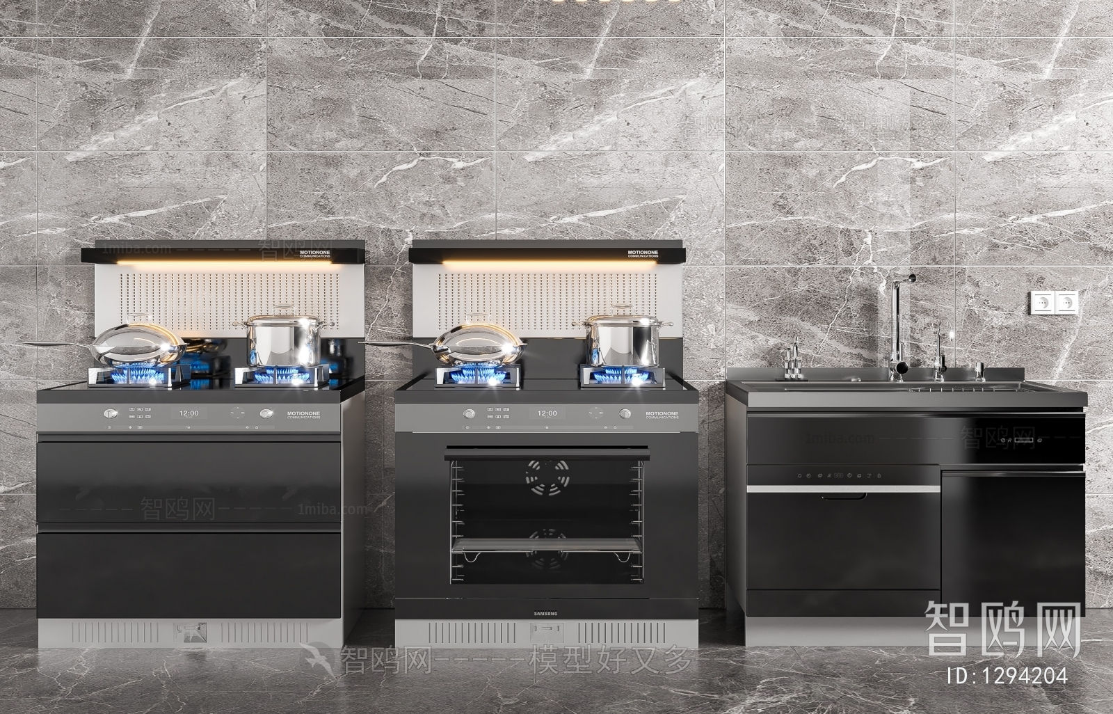 Modern Kitchen Electric Gas Range