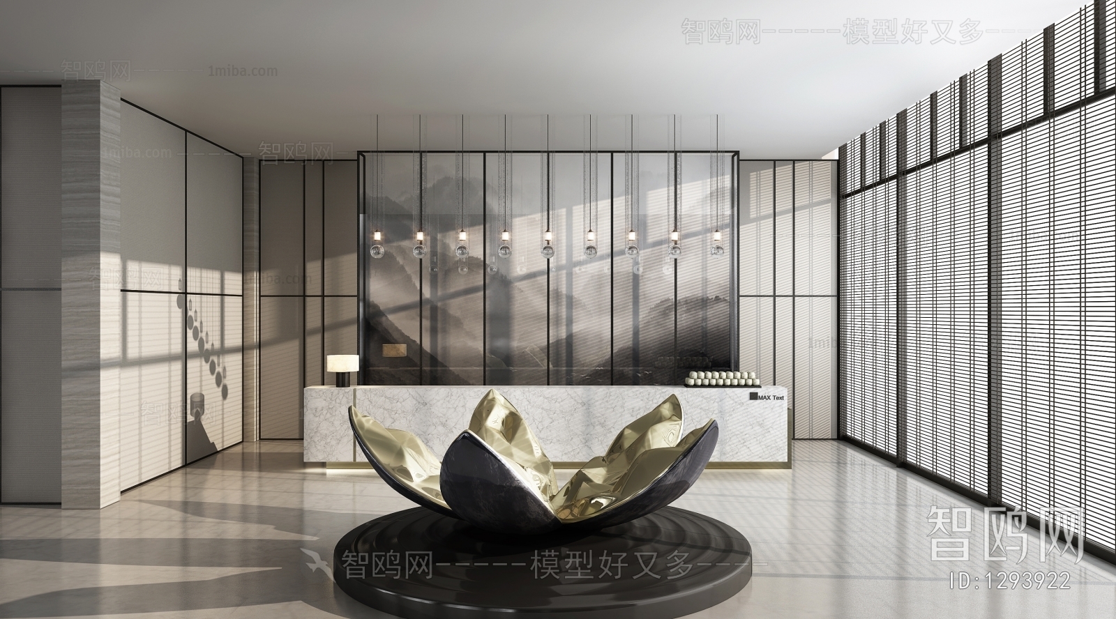 New Chinese Style Office Reception Desk