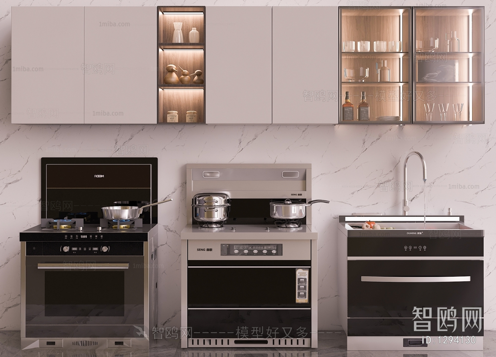 Modern Kitchen Electric Gas Range