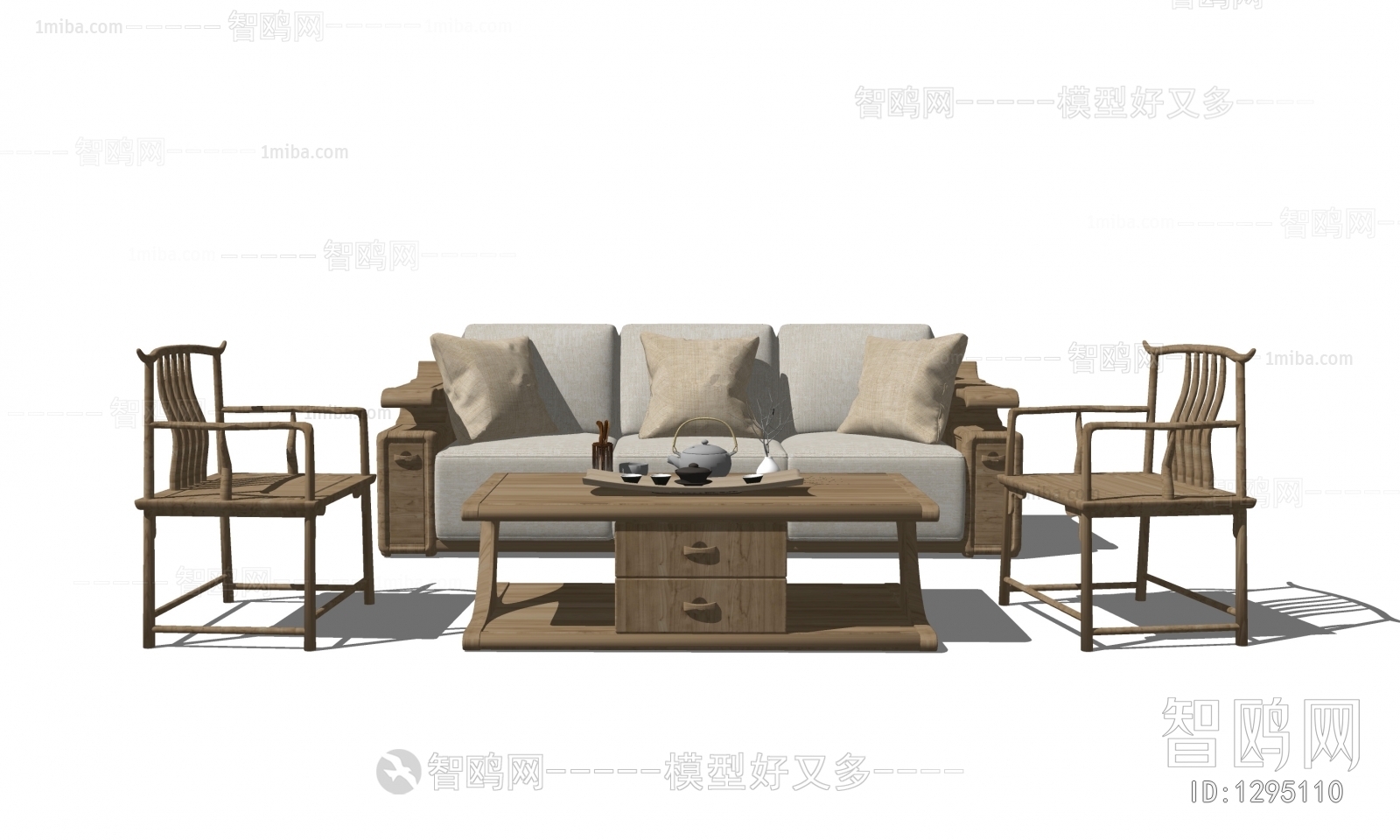 New Chinese Style Sofa Combination