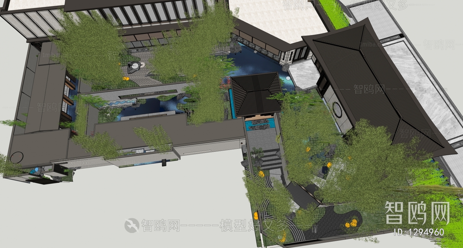 New Chinese Style Courtyard/landscape