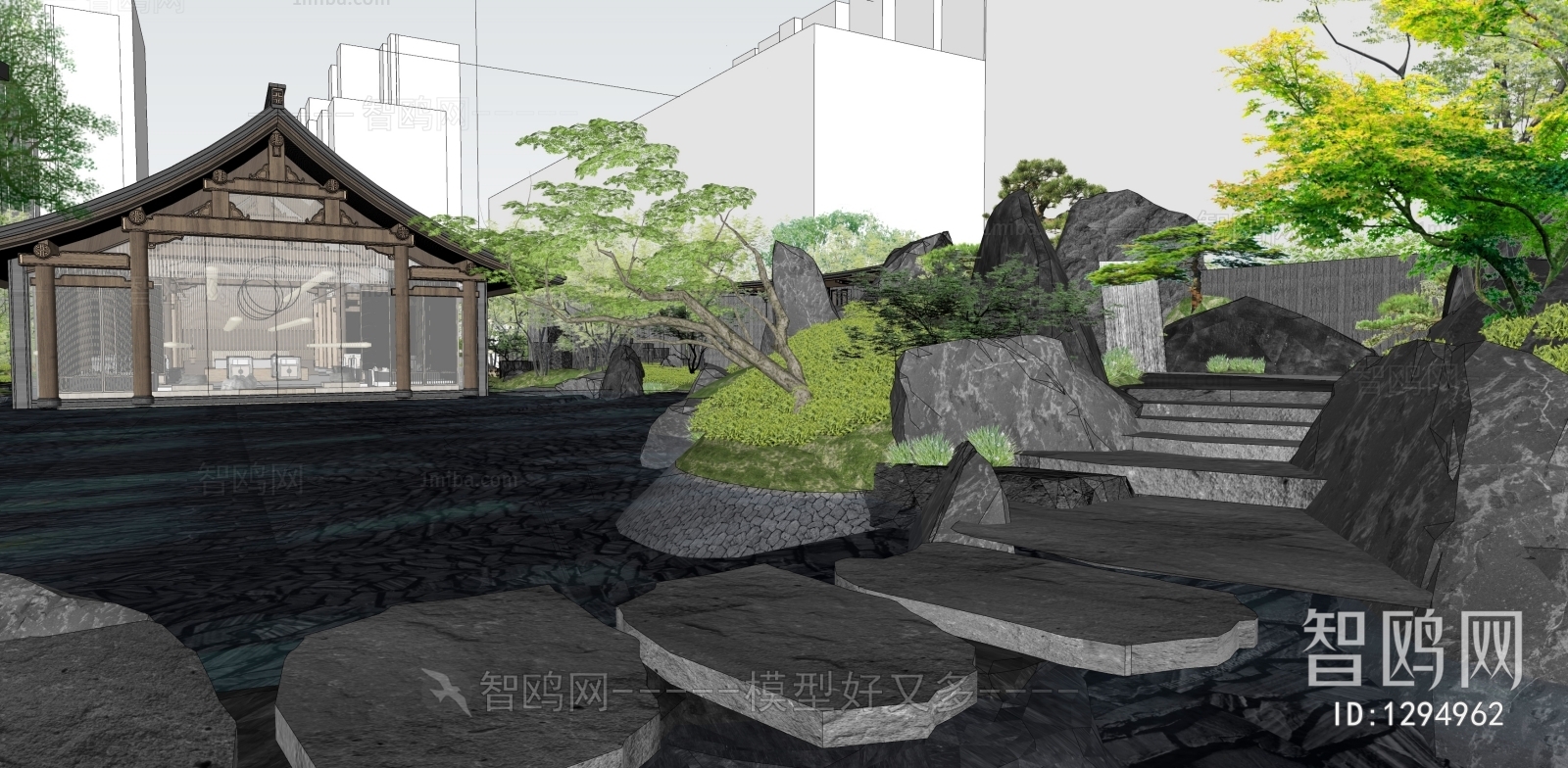 New Chinese Style Courtyard/landscape